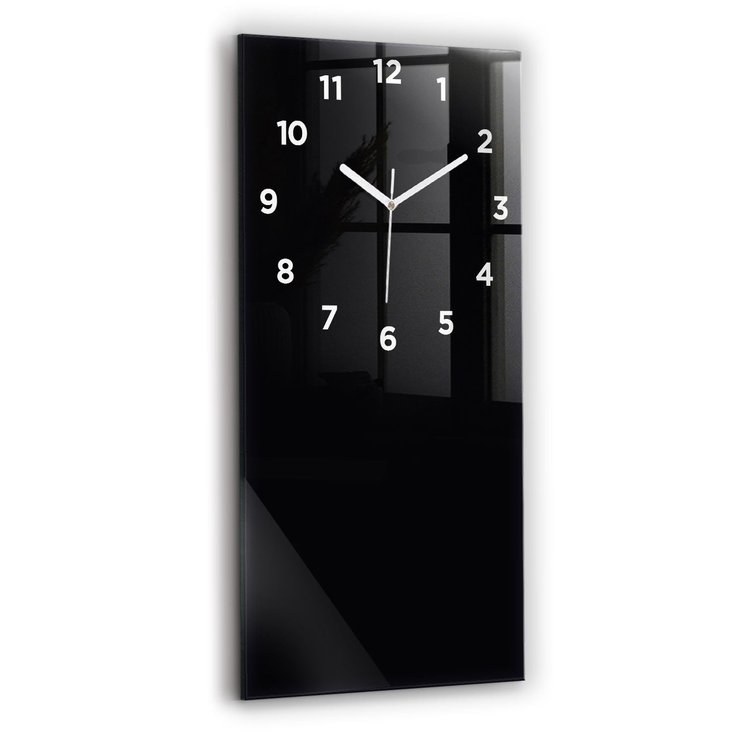 Wanduhr Glasuhr Rechteckige Wanduhr 30 x 60 cm Uhr aus Gehärtetem Glas