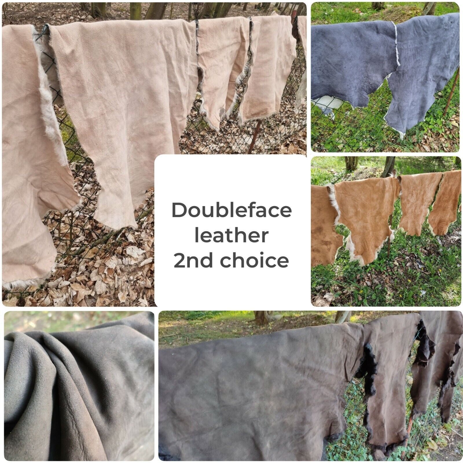 Provellus Fellteppich Doubleface Schaffell Lammfell 2.Wahl Dunkel zum Basteln, 40x40cm eckig
