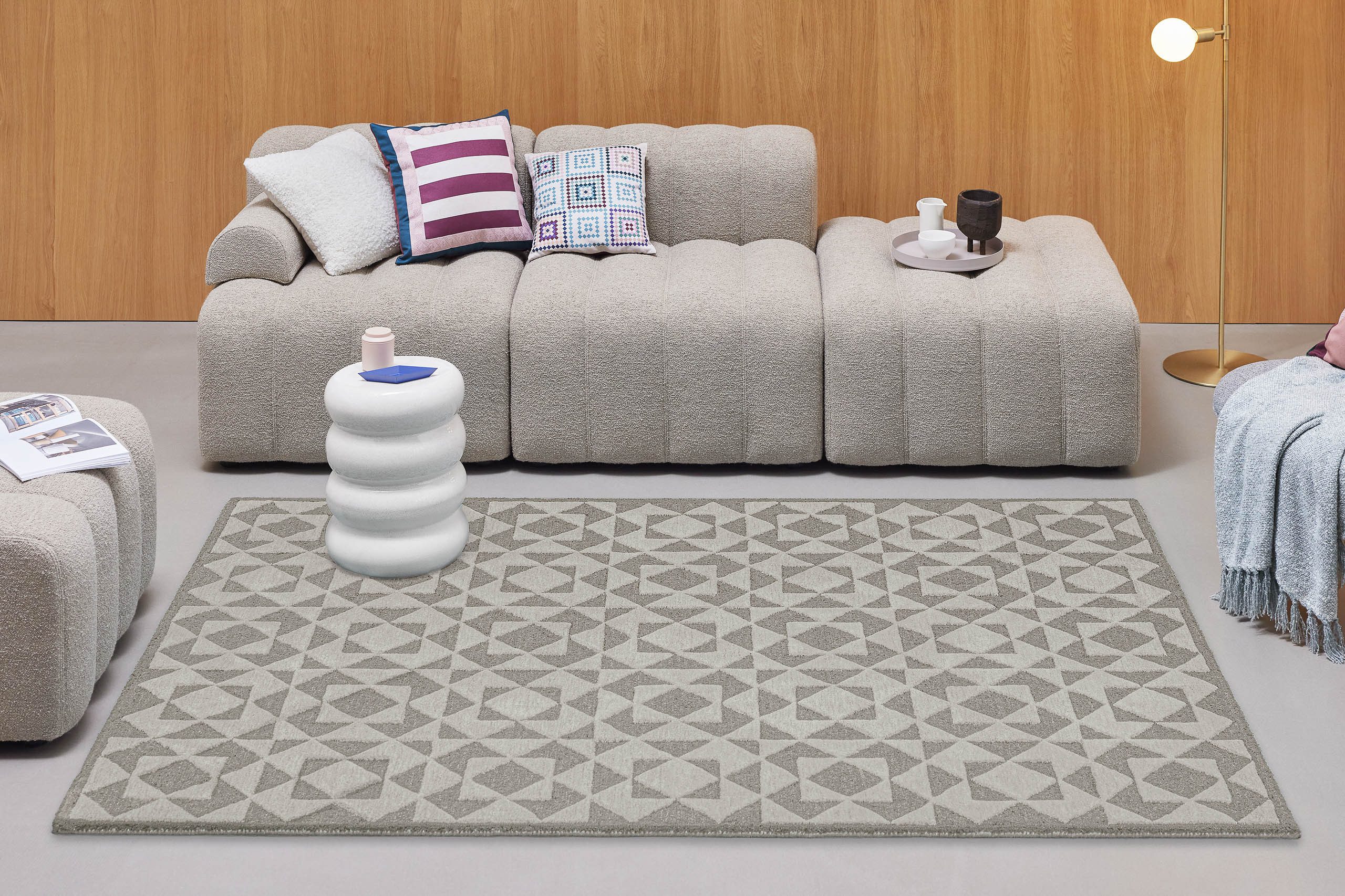 Wecon home Teppich Downtown, rechteckig, Höhe: 10 mm, handgefertigt, pflegeleicht, Fasermix, Wohnzimmer, Schlafzimmer
