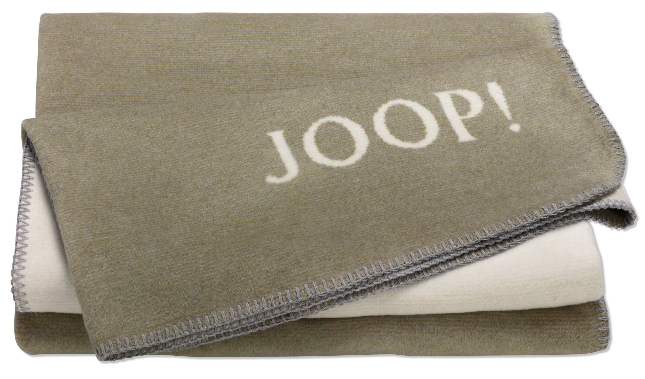 Tagesdecke Joop! Wohndecke Kuscheldecke 150x200 cm Melange Doubleface oliv natur, JOOP!