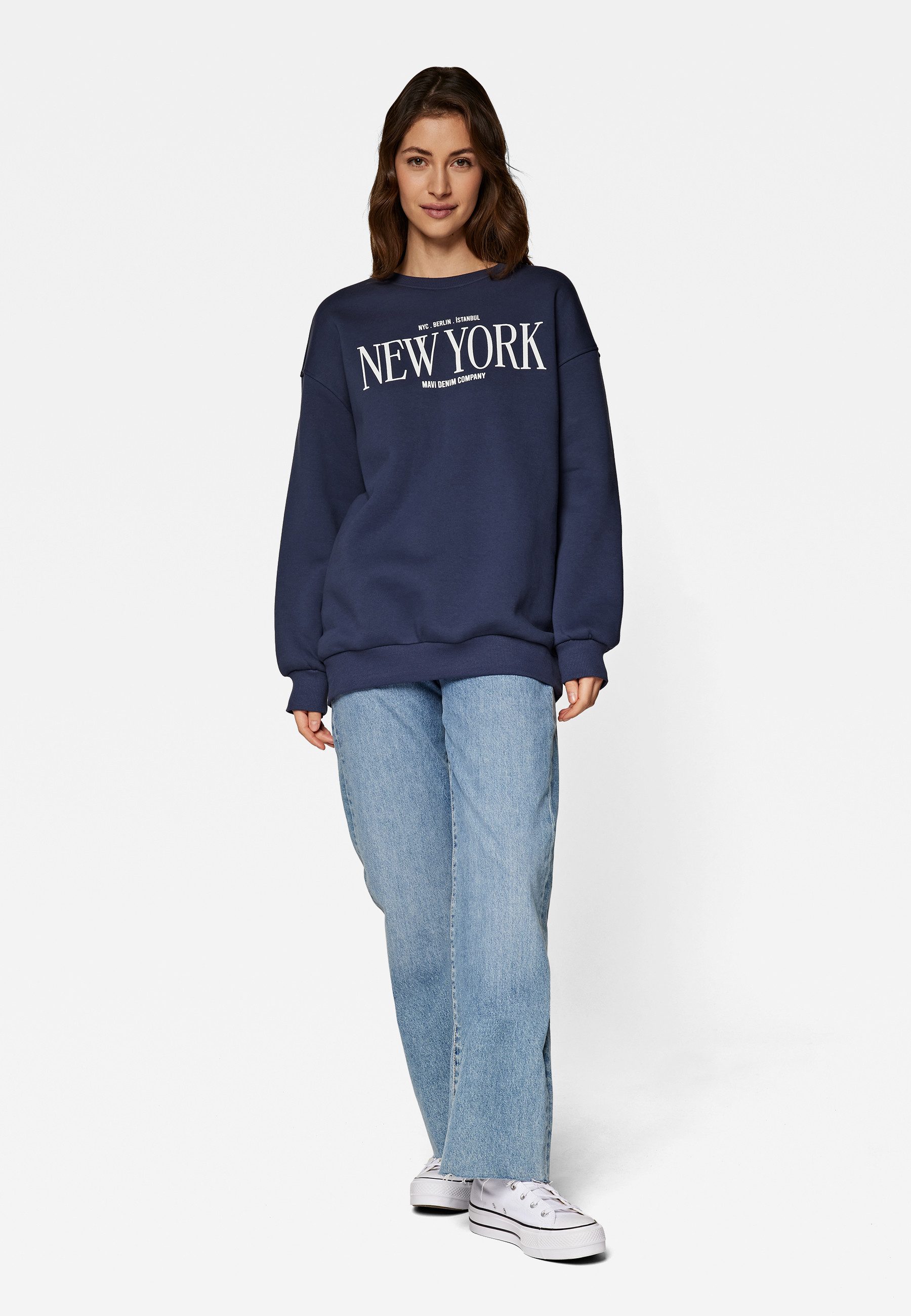 Mavi Rundhalspullover NEW YORK PRINTED SWEATSHIRT Sweatshirt mit New York