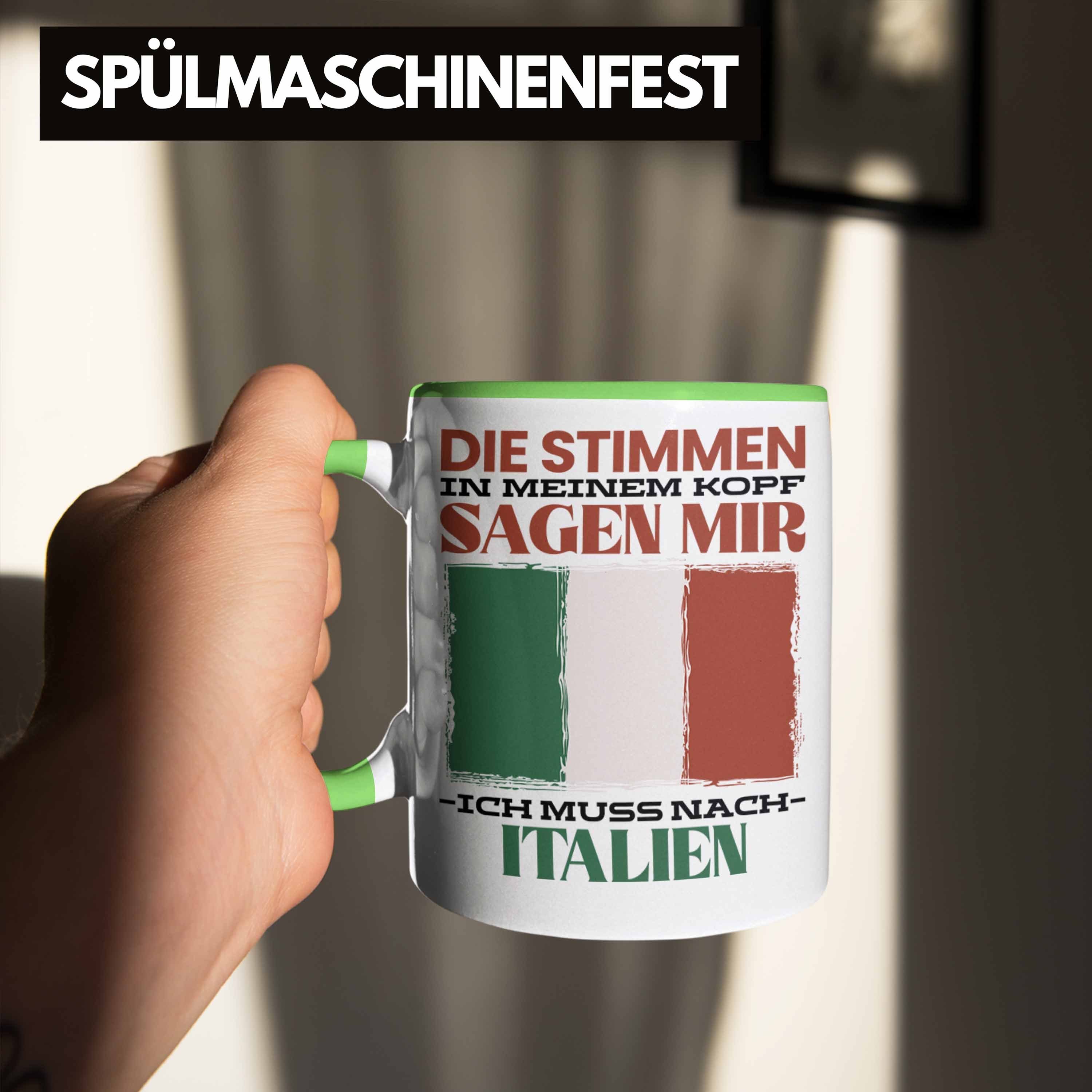 Spruch Urlaub Geschenkidee Trendation Grün Geschenk Heimat Italien Italiener Tasse Tasse