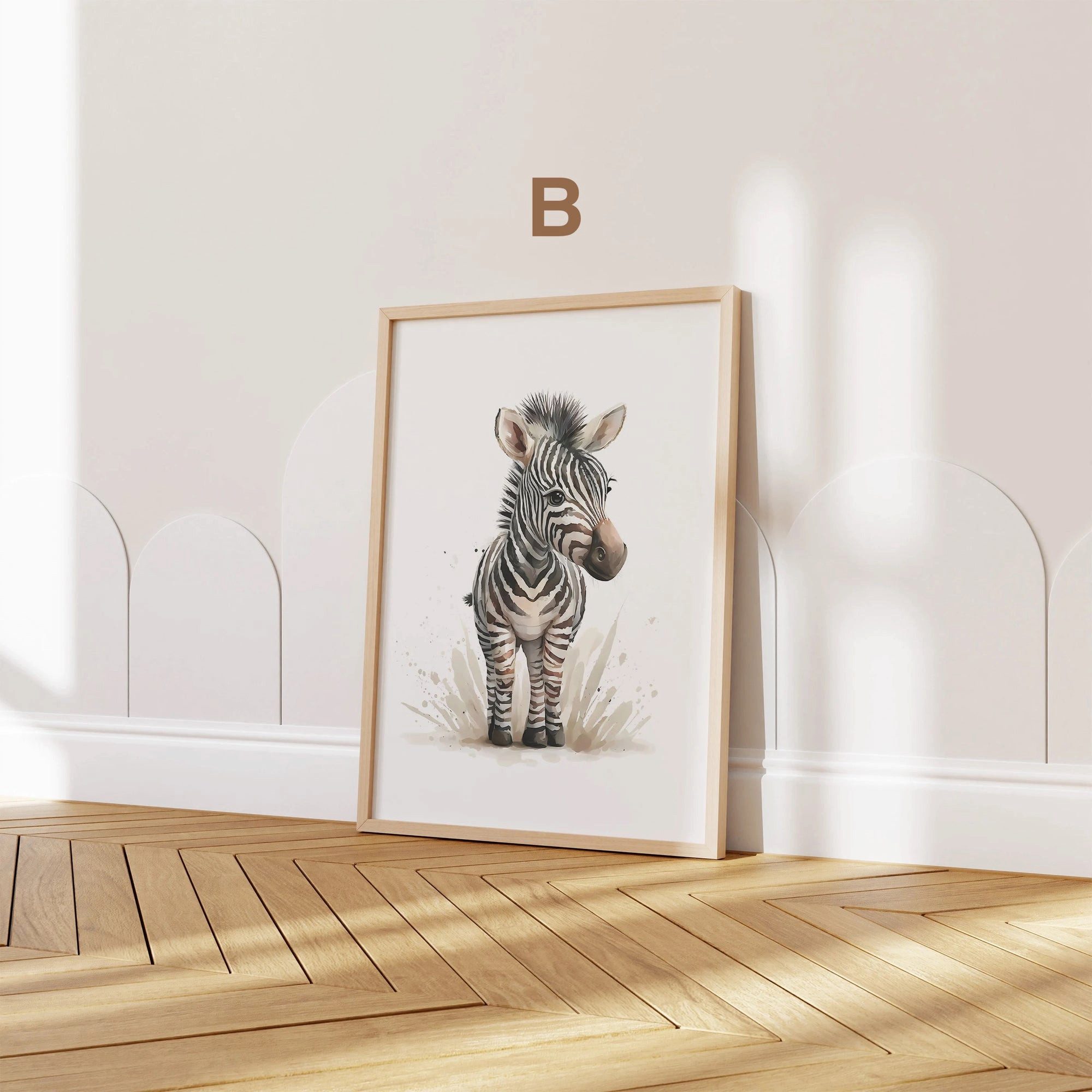 JUSTGOODMOOD Poster ® Tiere Wald Dschungel Aquarell Kinderzimmer, F Tiger (1 St), verschiedene Größen wählbar – Bild 5 von 5