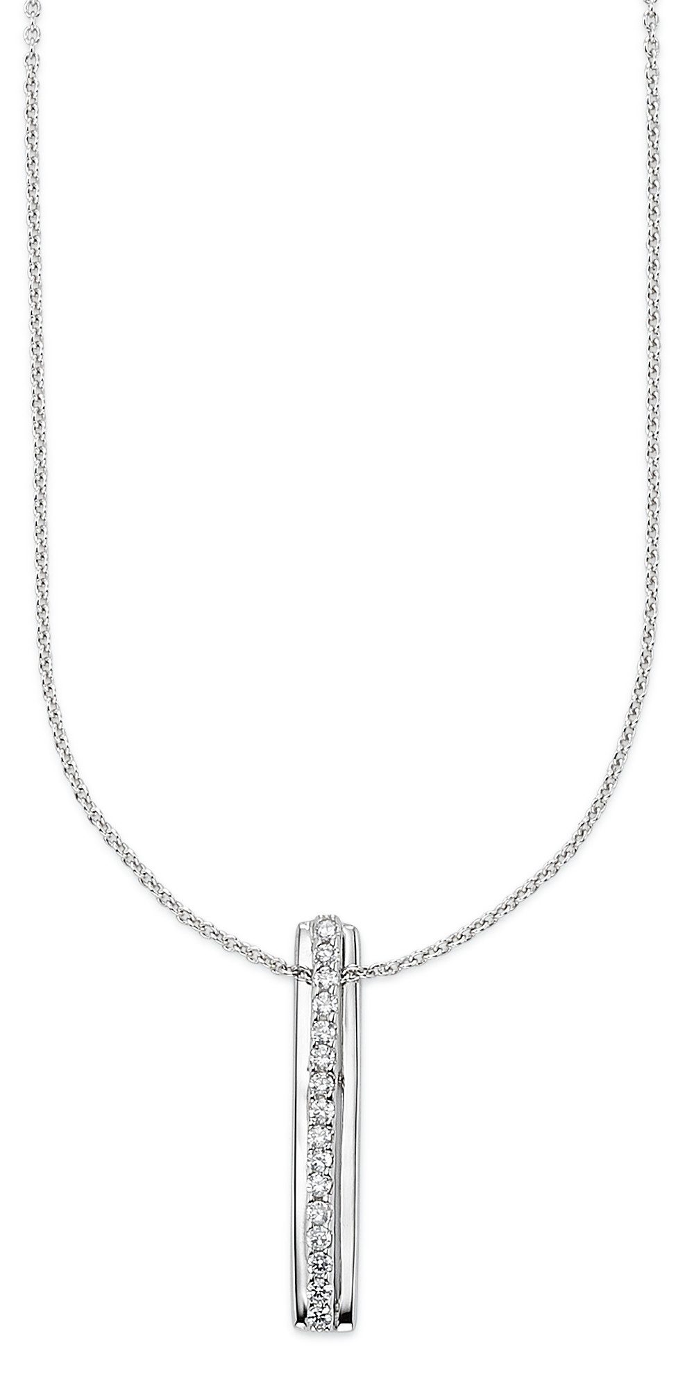Bruno Banani Kette mit Anhänger Schmuck Geschenk Kette mit Anhänger Stab, mit Zirkonia (synth)