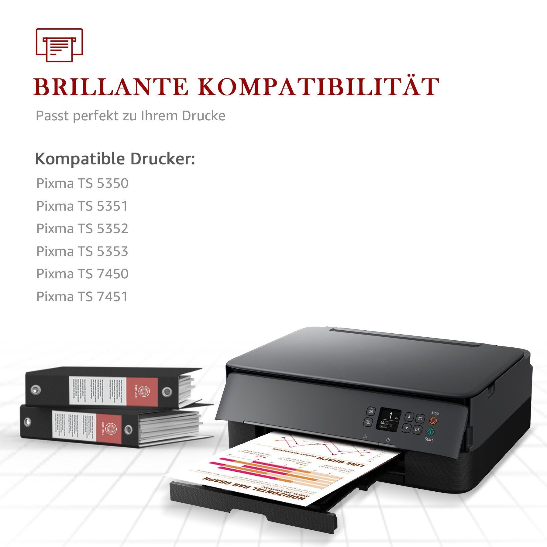 Toner Kingdom PG-560XL CL-561 XL für CANON 560 561 Tintenpatrone (Pixma TS5352 TS5350 TS5351 TS5352 TS5353 TS7450 TS7451)