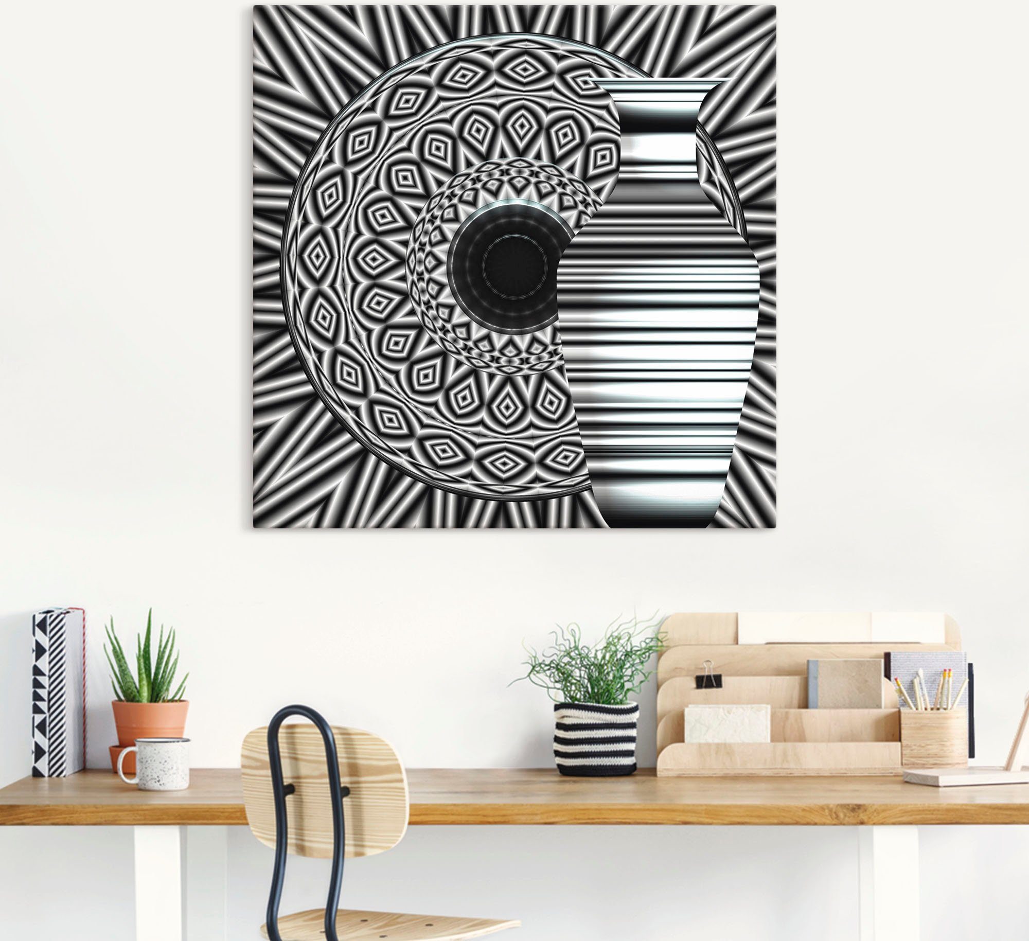 Artland Wandbild »Tajine und Karaffe«, Muster (1 Stück), in vielen Größen & Produktarten - Alubild / Outdoorbild für den Außenbereich, Leinwandbild, Poster, Wandaufkleber / Wandtattoo auch für Badezimmer geeignet-HomeTrends