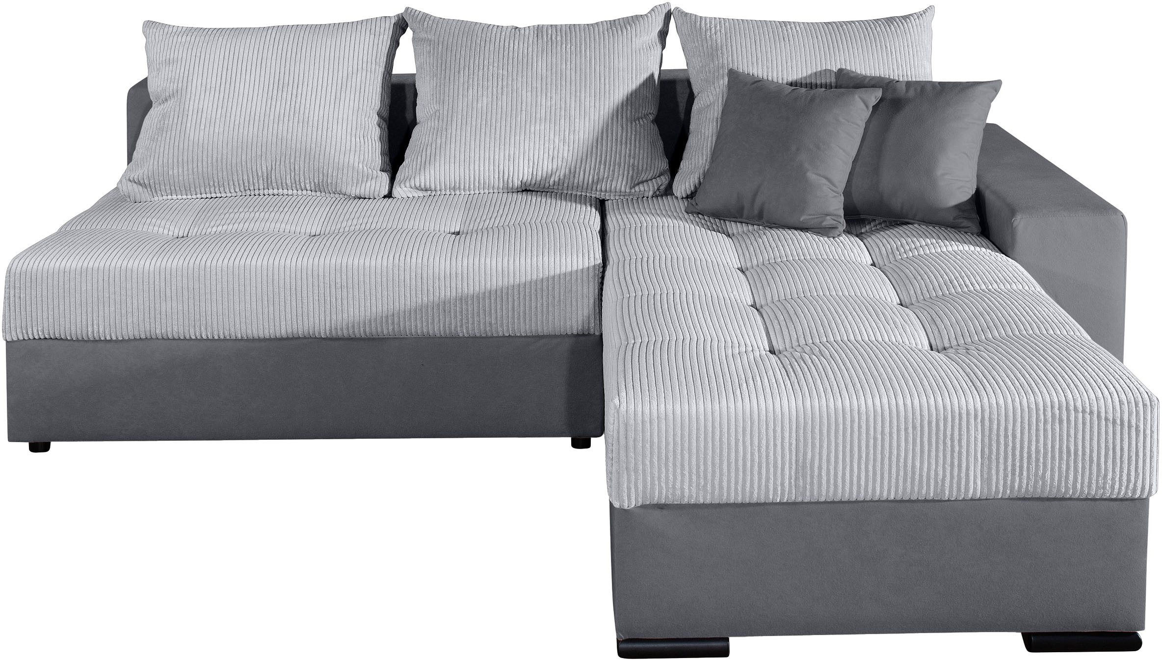 COLLECTION AB Ecksofa Josy L-Form, B: 214 cm in Cord, Cord-Mix, mit Bettfun günstig online kaufen