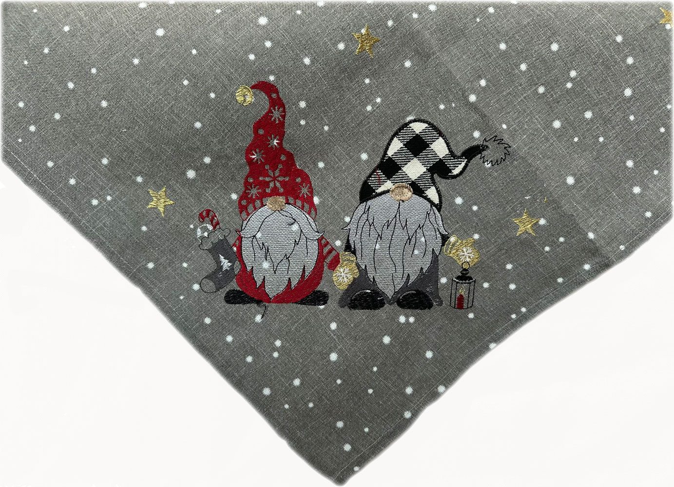 texpot Tischdecke Stickerei Wichtel Winter Weihnachten Tischläufer (1-tlg)