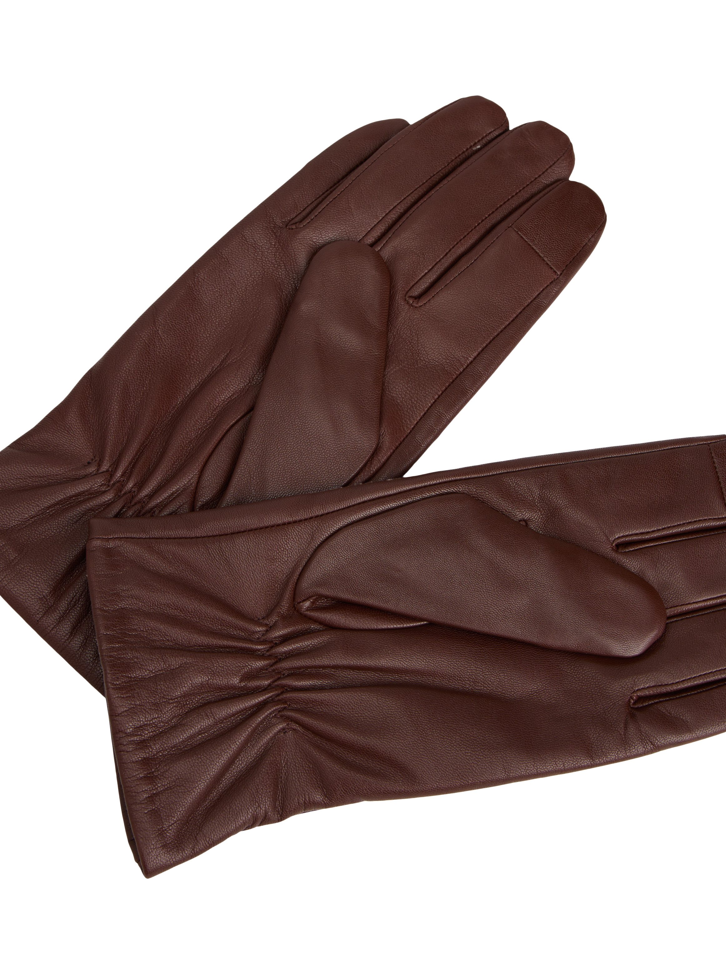 Tommy Hilfiger Lederhandschuhe ESSENTIAL FLAG LEATHER GLOVES mit Tommy Hilf günstig online kaufen