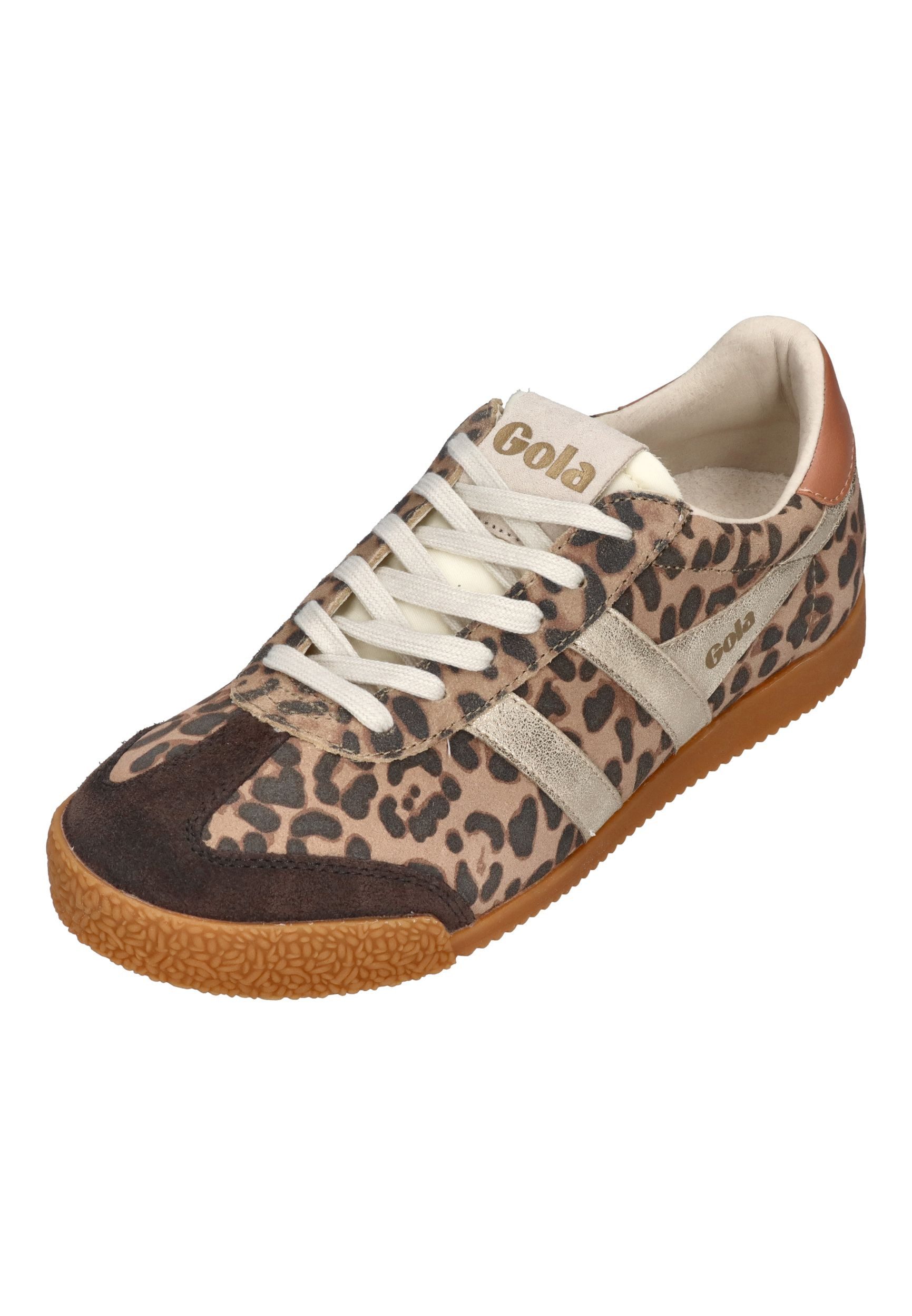 Gola ELAN SAFARI Sneaker Leopard Mocha Gold Terracotta
