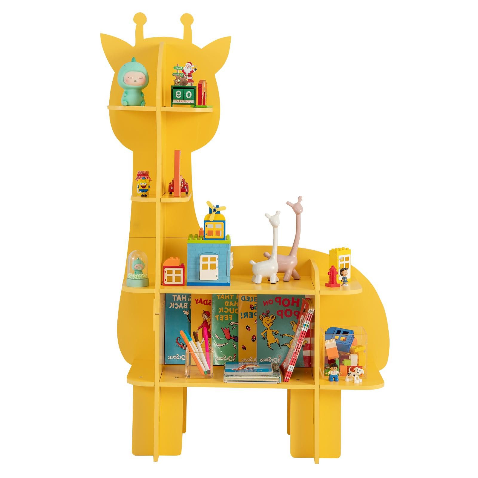 KOMFOTTEU Bücherregal, Kinderregal mit 4-stufigen offenen Regalen