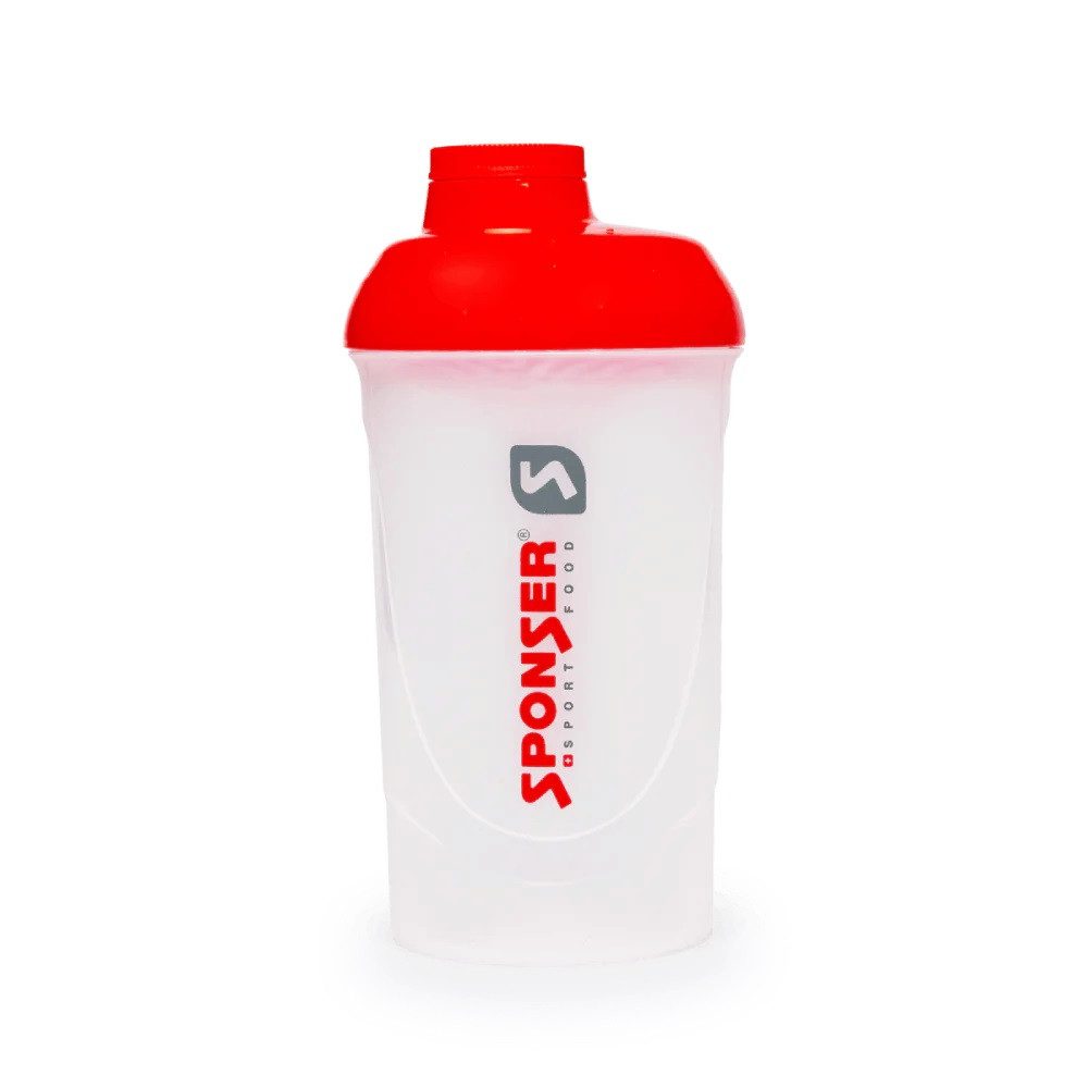 Trinkflasche Wave Shaker 600ml weiss/rot