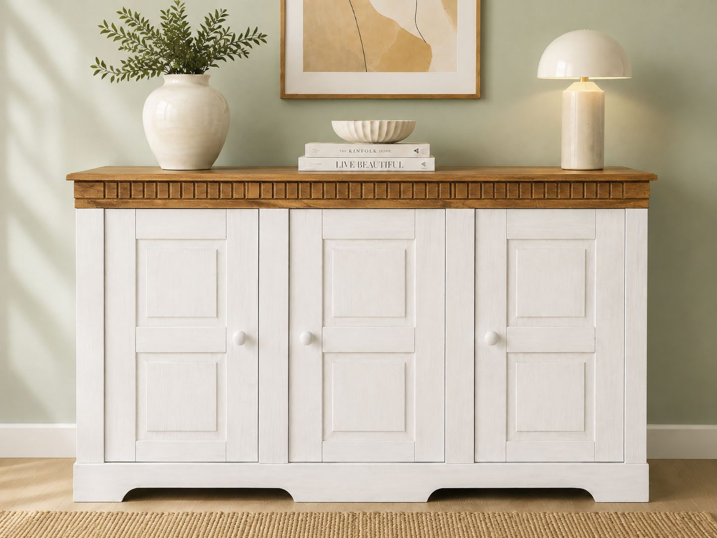 OTTO home Sideboard Lisa, Kommode aus massivem Kiefernholz, Breite 158,5 cm