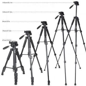 Lubgitsr Kamera Stativ mit 48–140cm Höhe, leichtes Camera Tripod Dreibeinstativ