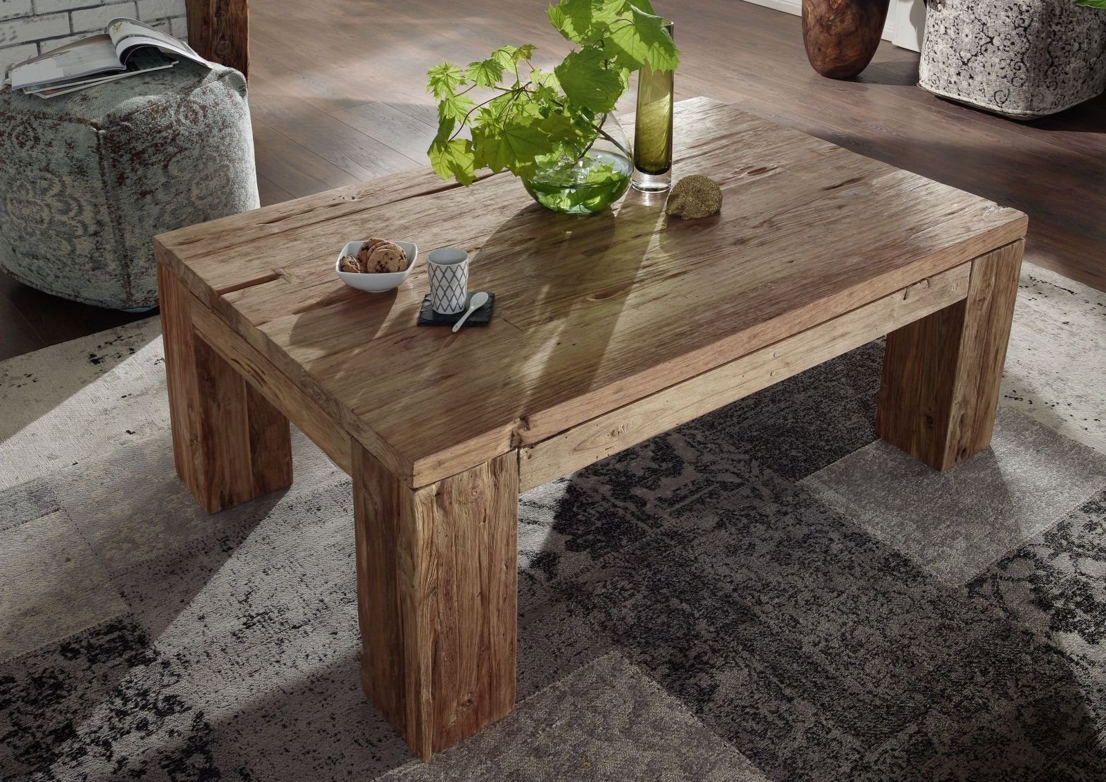 Massivmoebel24 Couchtisch Couchtisch Teak 120x80x45 BASSANO #105 günstig online kaufen