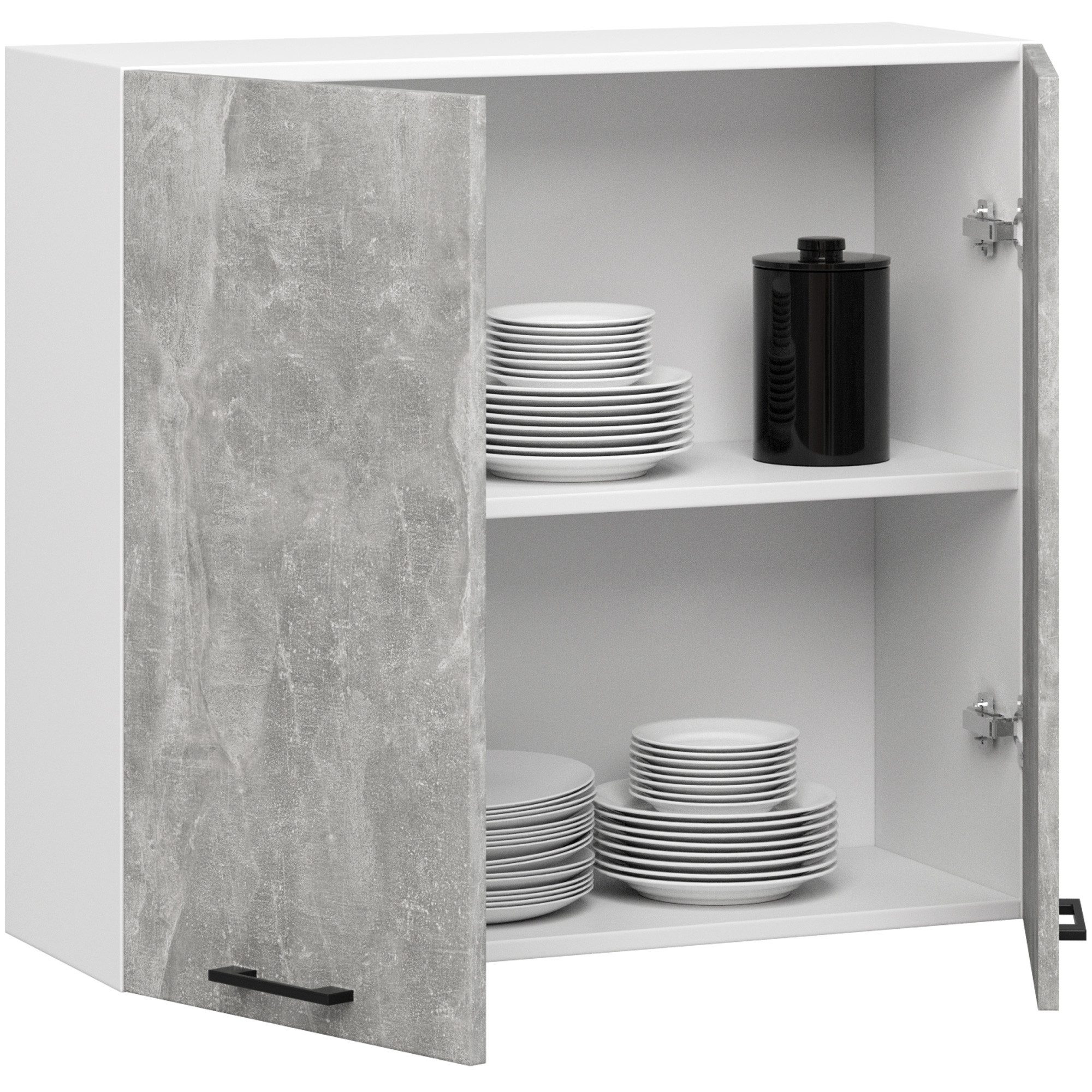 Raumhirsch Furniture Hängeschrank Modernes Küchenregal mit 80 cm - Praktischer Stauraum - Hängeschrank Stabile Spanplatte, elegantes Design, Soft-Close Mechanik