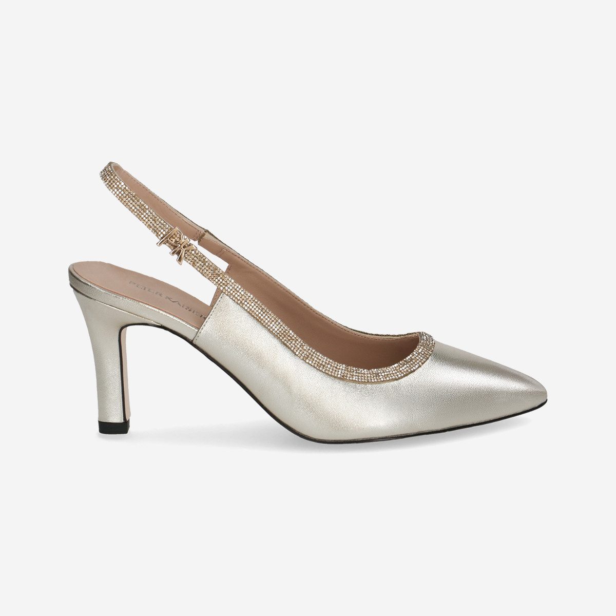Peter Kaiser 79641 947, Peeptoes & Slingpumps in Gold für Damen Peeptoepumps