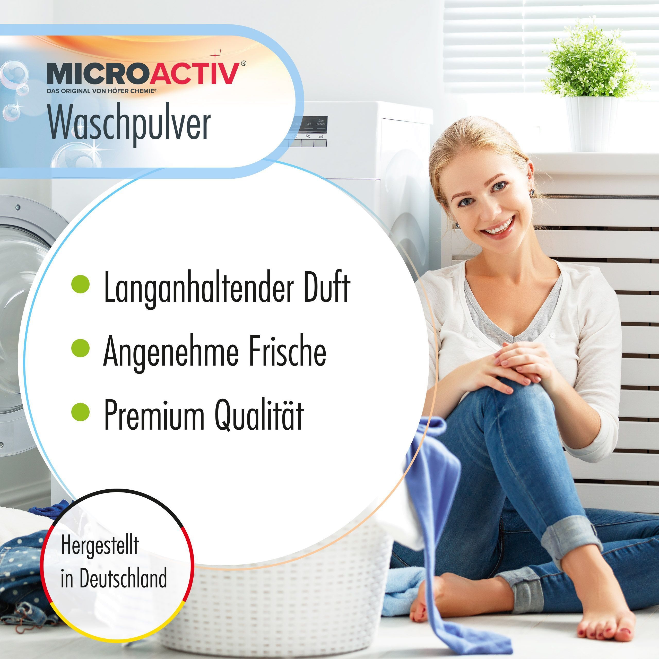 Höfer Chemie GmbH 10 kg Microactiv® Waschpulver Vollwaschmittel Grundreiniger