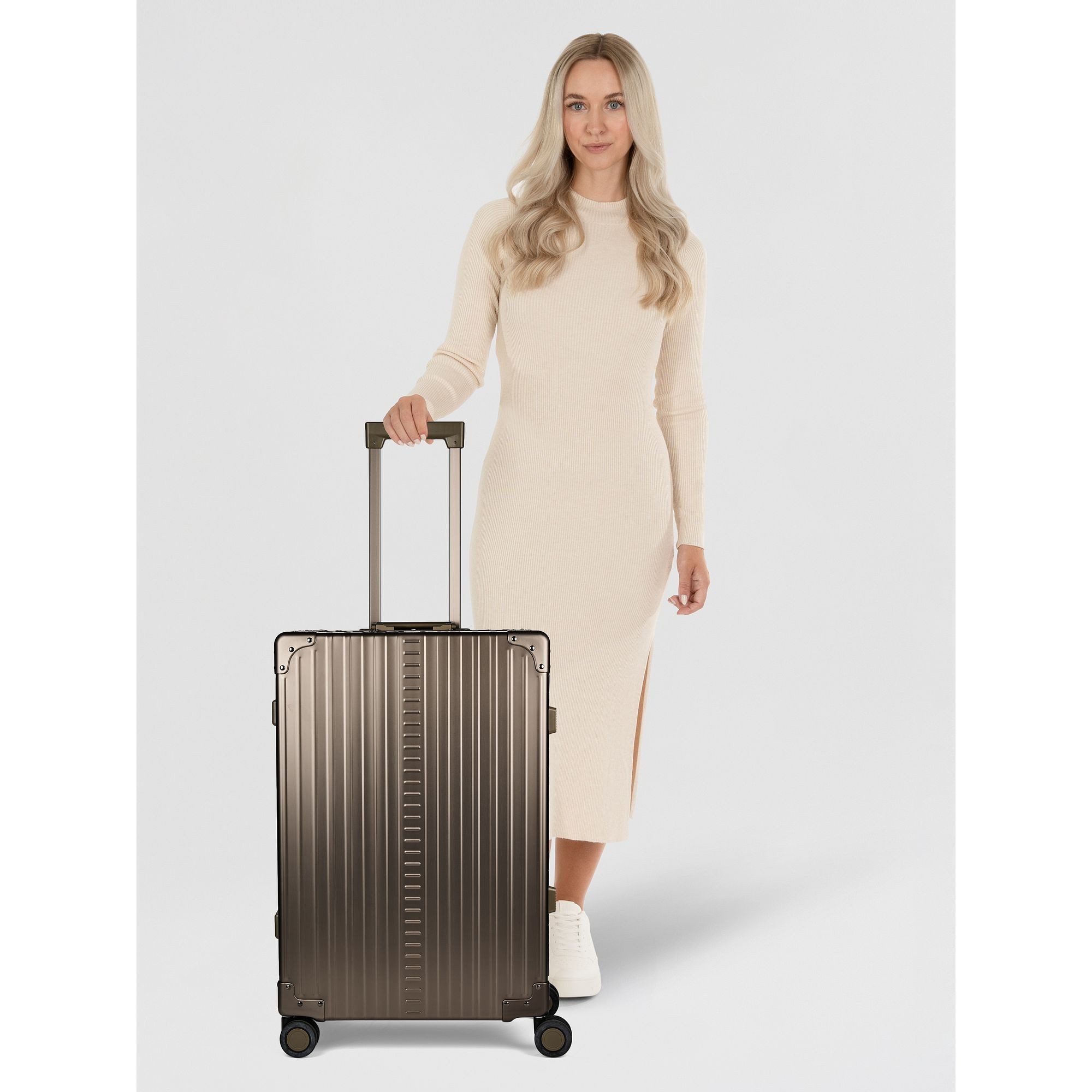 ALEON Hartschalen-Trolley Traveler, 4 Rollen, Aluminium