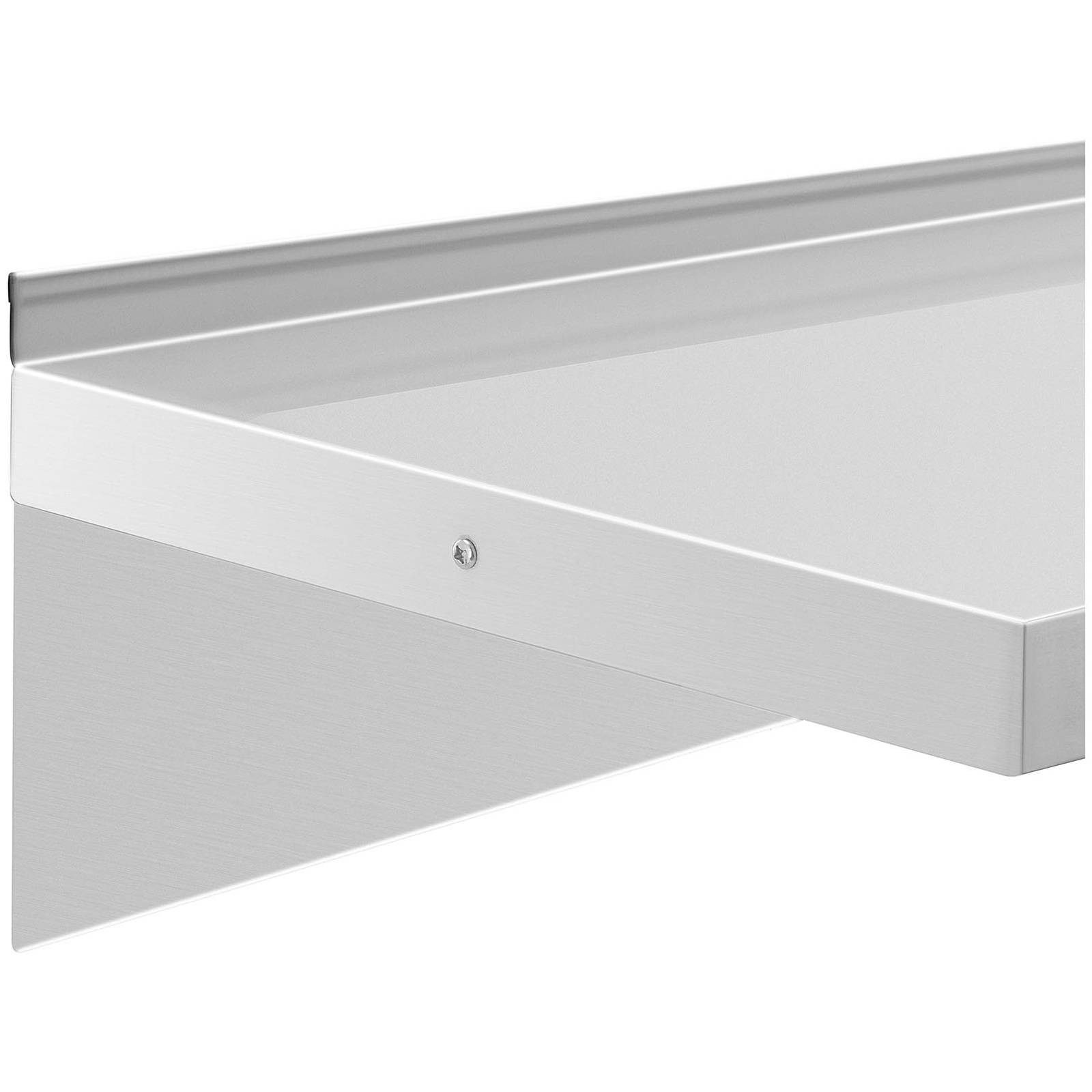 Royal Catering Hängeregal 120 x 40 cm Wandbord Wandregal Küchenregal Edelstahl bis 30 kg, verschiedene Größen