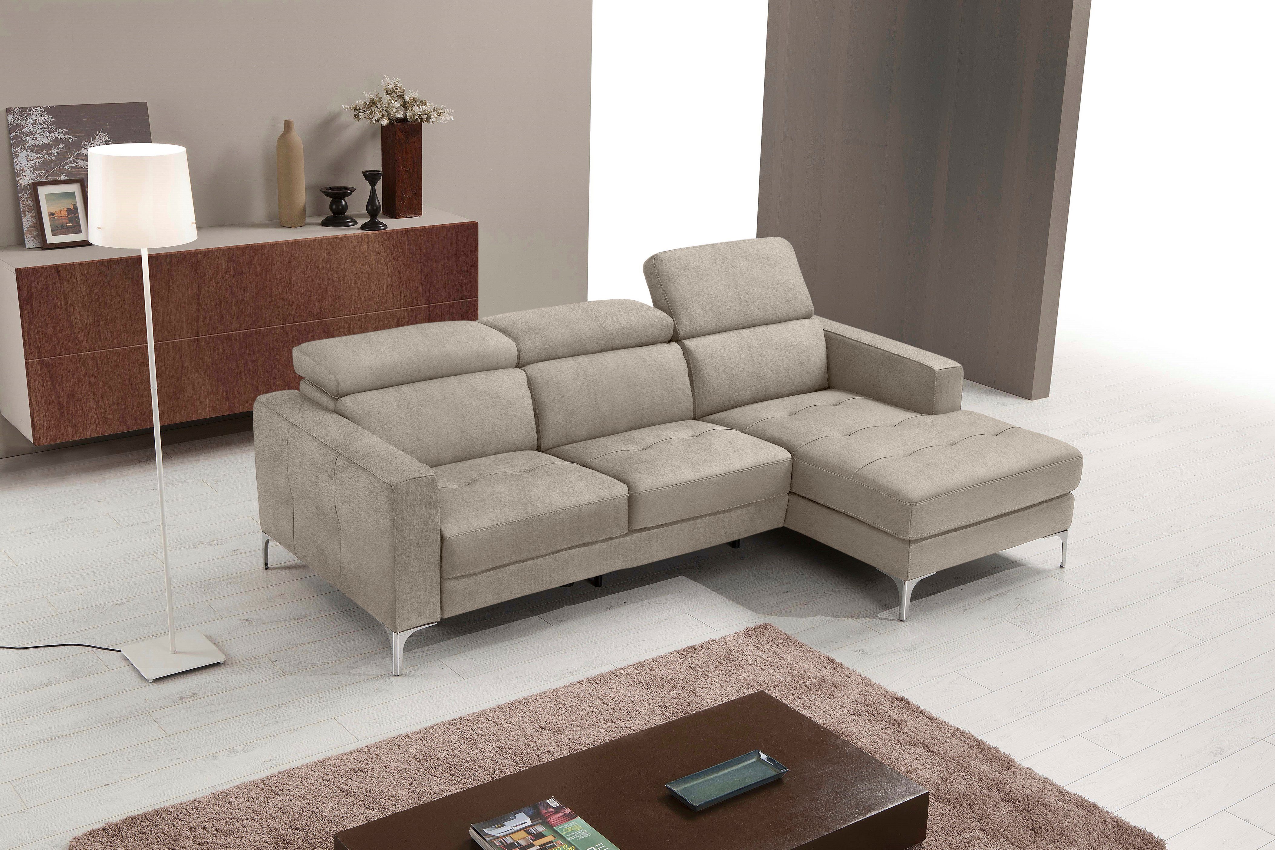 Egoitaliano Ecksofa Matt, erstklassiger Sitzkomfort, aufwendige Detailverarbeitung, L-Form, mit verstellbaren Kopfteilen zum Relaxen