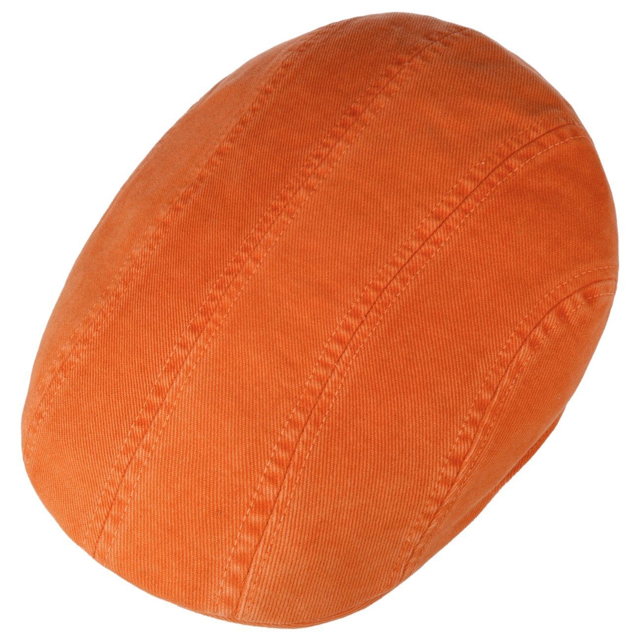 Stetson Flat Cap Schirm orange mit (1-St) Schirmmütze