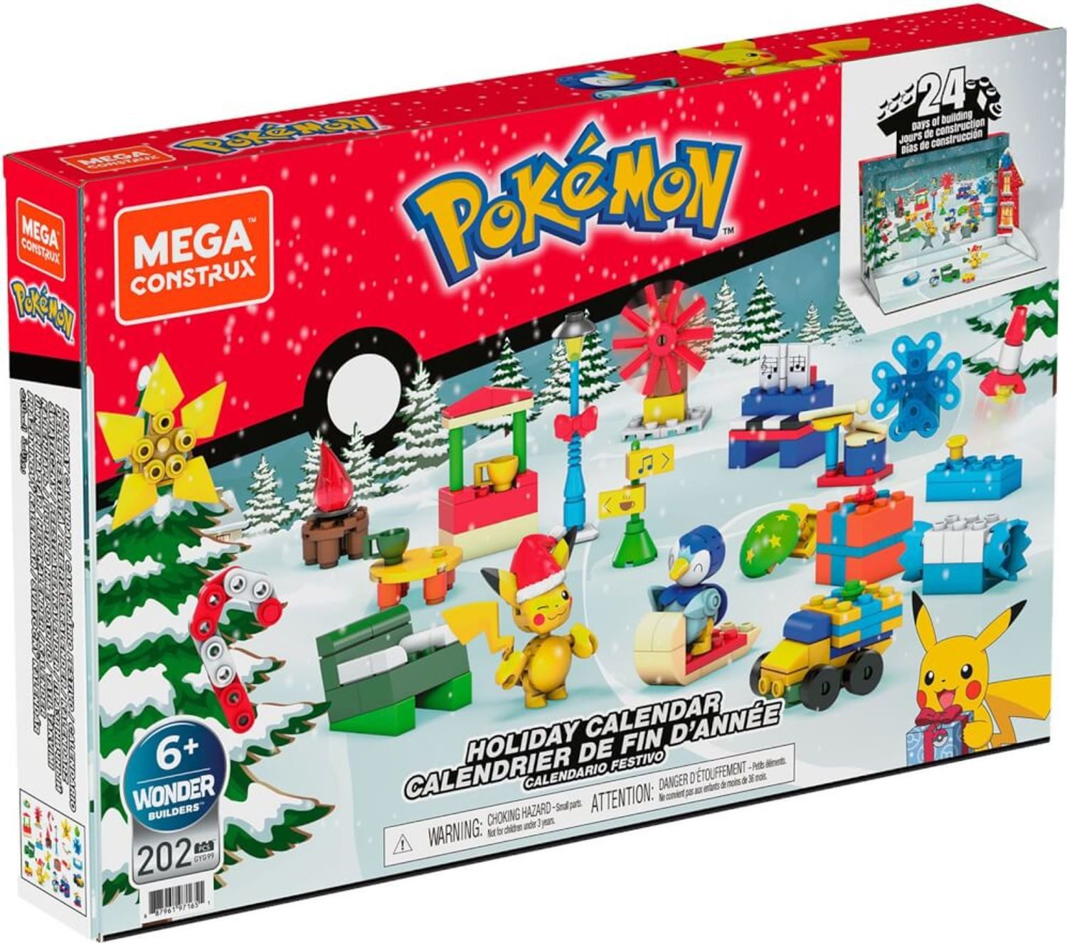 MEGA BLOKS Spielzeug-Adventskalender Календари (Pokémon Bauspielzeug, 1-tlg)