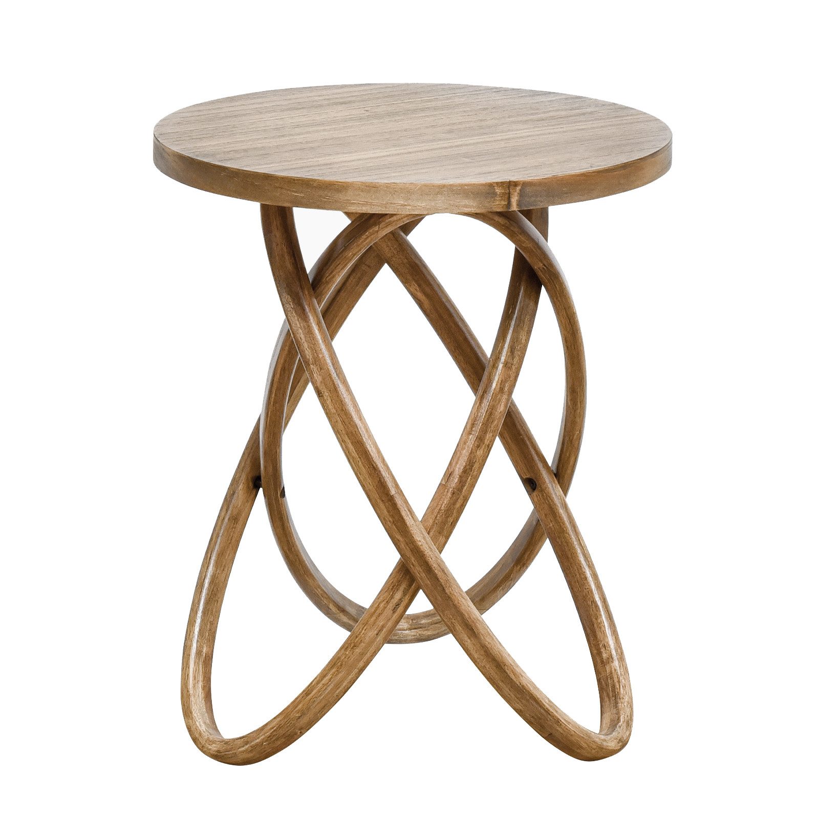 Cagnolier Beistelltisch Runder Beistelltisch aus Holz Ø45x55 cm mit 3 Beinen (1-St), Kleiner Couchtisch im Farmhouse Stil, schmal und vielseitig