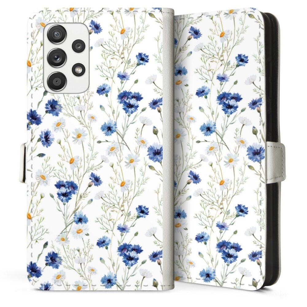 DeinDesign Handyhülle Muster Blume Blumen Flower Pattern 6, Samsung Galaxy A52s 5G Hülle Handy Flip Case Wallet Cover