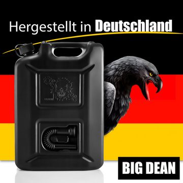 BigDean Benzinkanister Benzinkanister 20L Schwarz im Totenkopf Design (1 St)