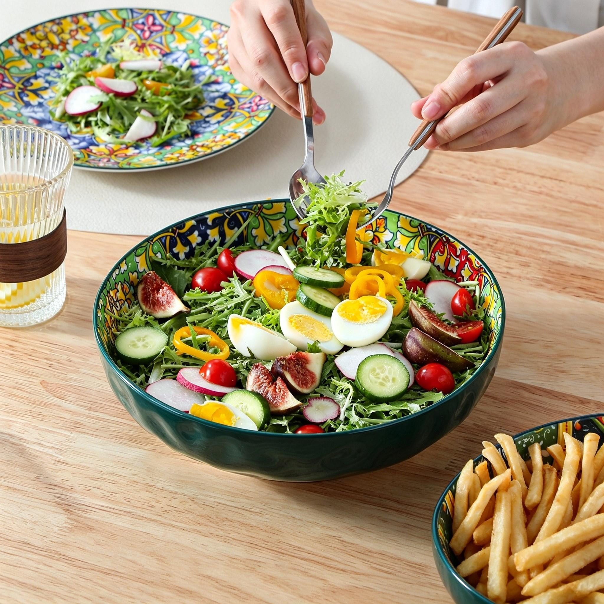 vancasso Pastateller Suppenschale, Salatschale für 2/6, Porzellan, BOHO-Stil, (2 St)