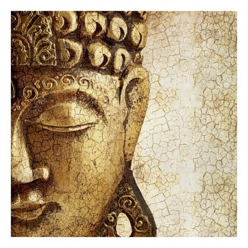 Bilderdepot24 Leinwandbild Vintage Retro Modern Buddha gold Bild auf Leinwand Groß XXL, Bild auf Leinwand; Leinwanddruck in vielen Größen