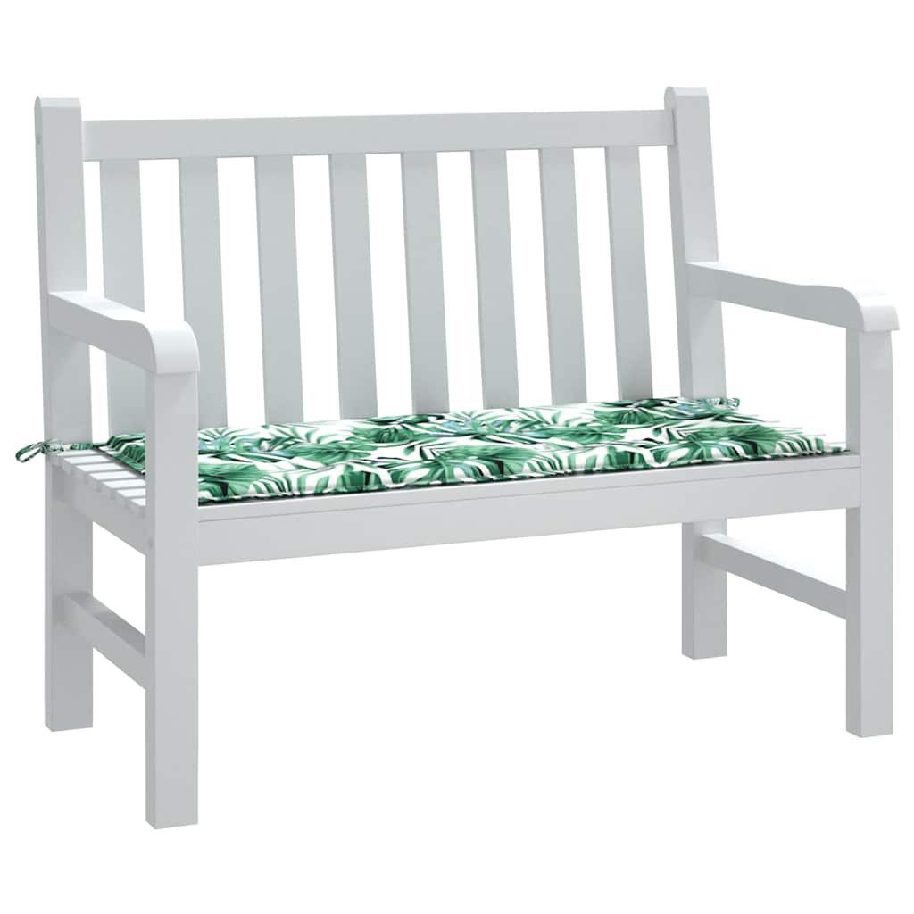 vidaXL Sitzauflage Gartenbank-Auflage Blattmuster 120x50x4 cm günstig online kaufen
