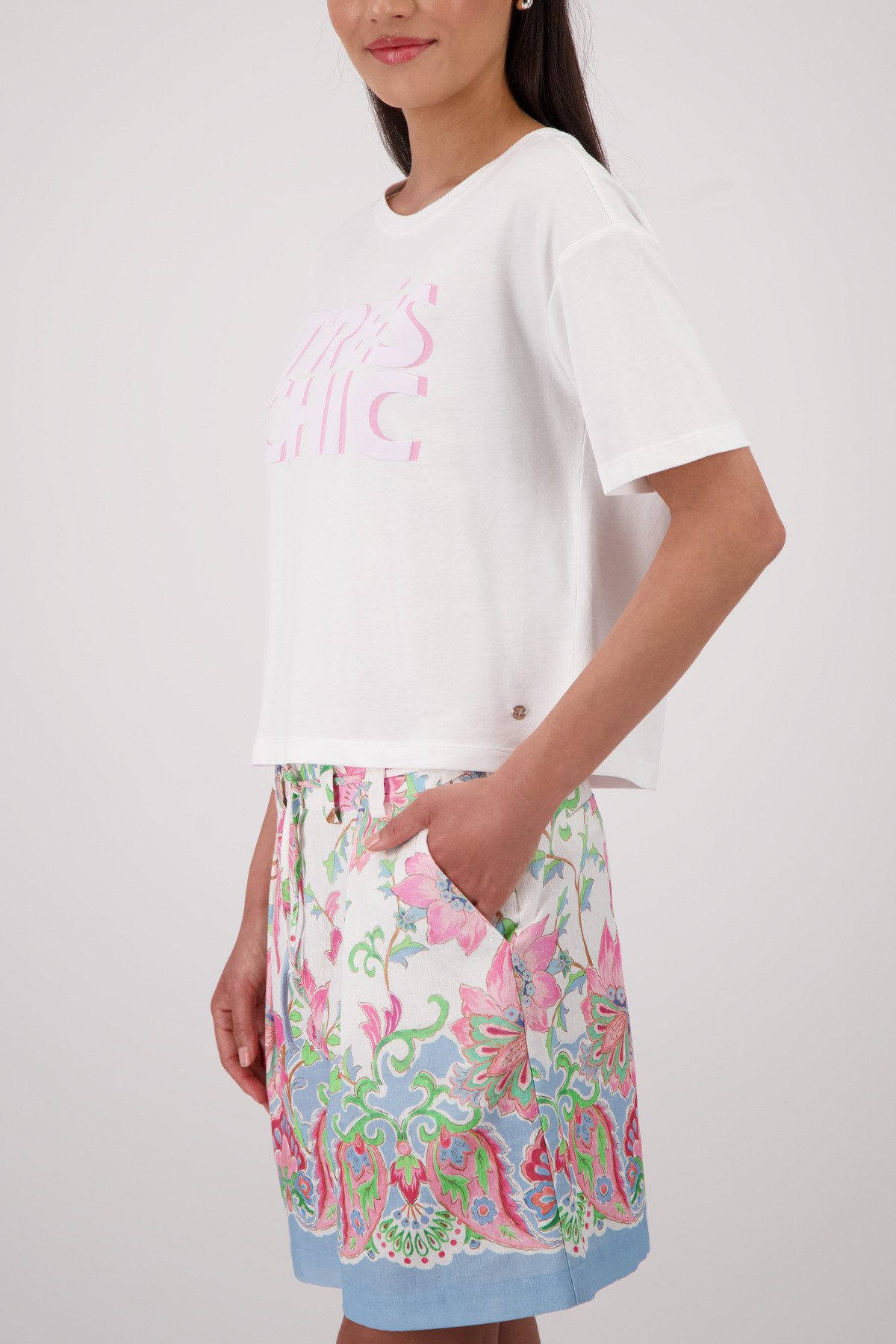 Monari Rundhalsshirt mit Buchstabenprint