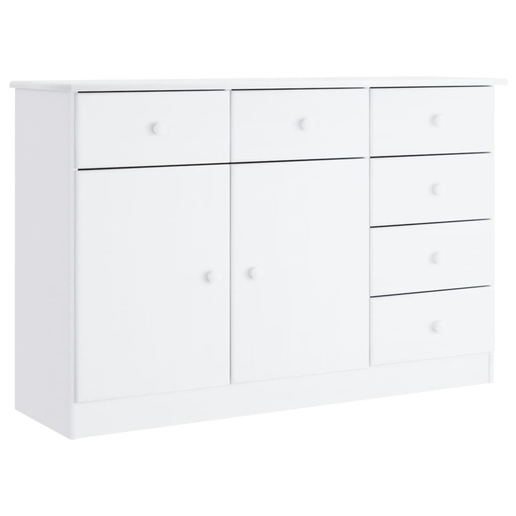 vidaXL Kleiderschrank Sideboard ALTA Weiß 112x35x73 cm Massivholz Kiefer günstig online kaufen