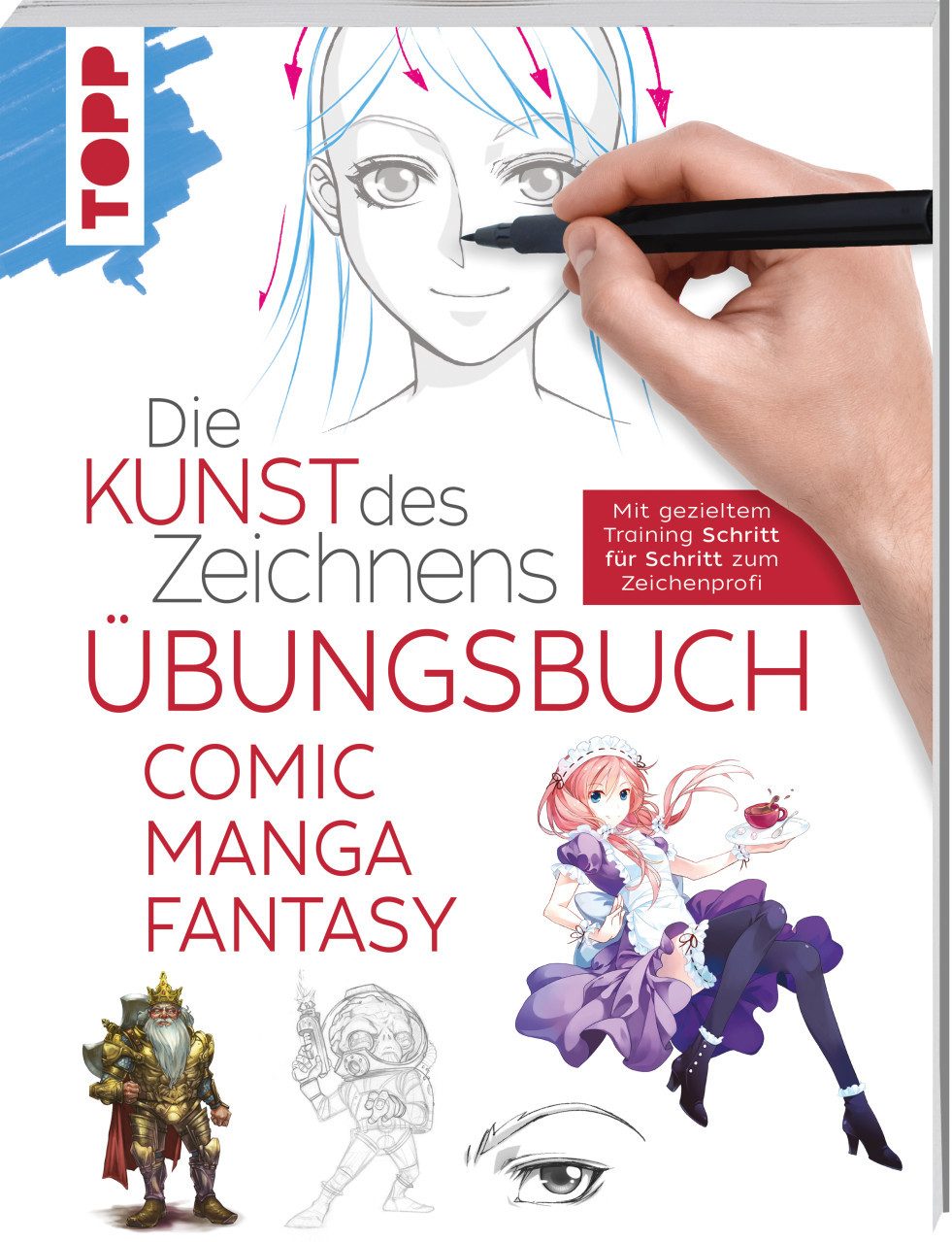 TOPP Kreativ Malbuch Die Kunst des Zeichnens - Comic Manga Fantasy