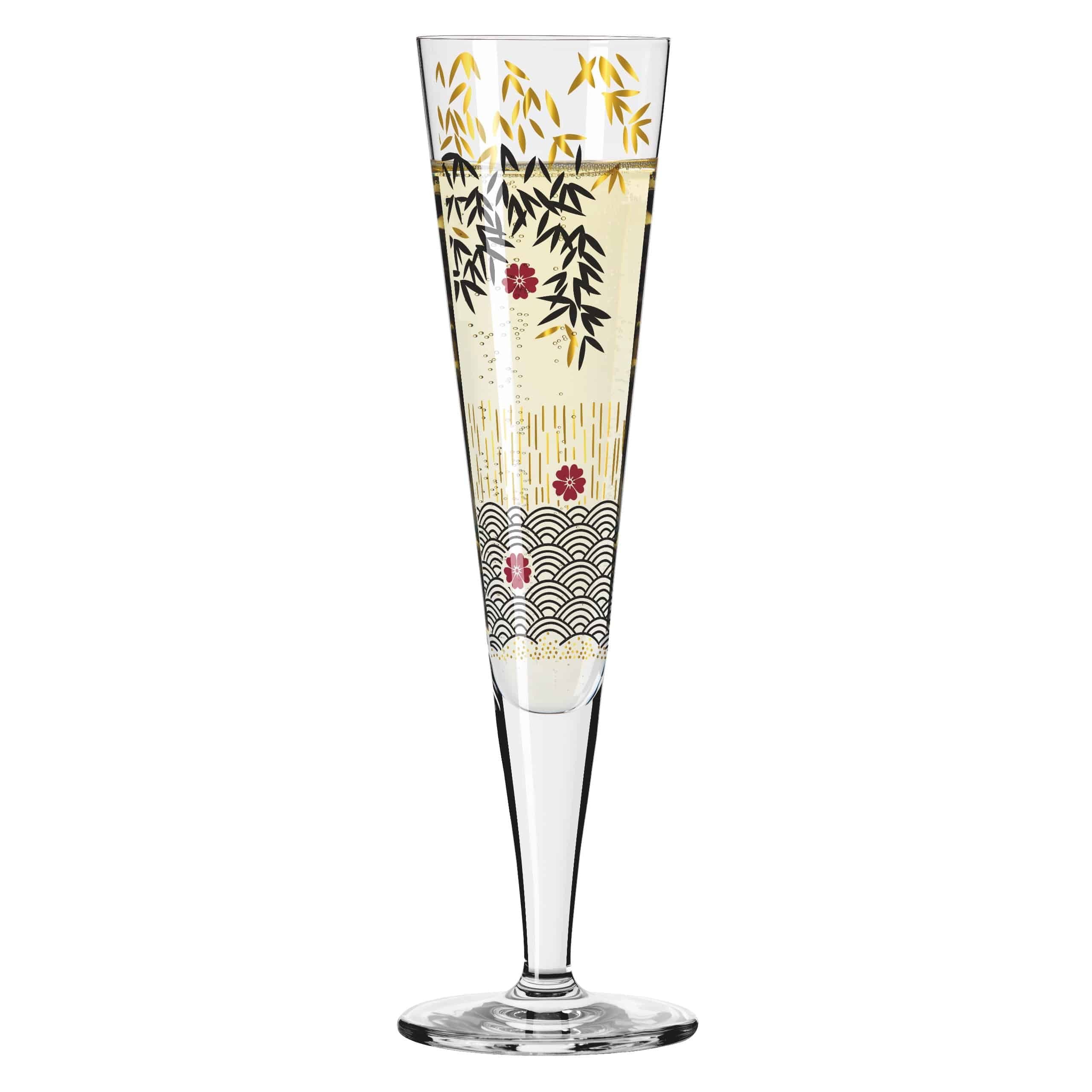 Ritzenhoff Champagnerglas Goldnacht, Kristallglas