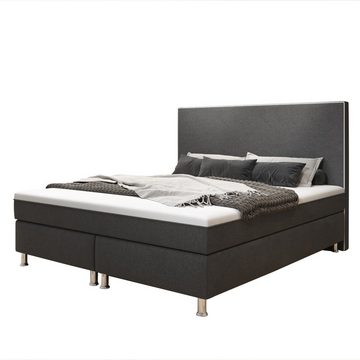 interbed Boxspringbett Boxspringbett KING de Luxe 180x200 cm mit intergriertem Topper (inkl.Kopfteil,inkl. Matratzen, inkl.Kopfteil,inkl. Matratzen), inklusive Matratzen und Topper