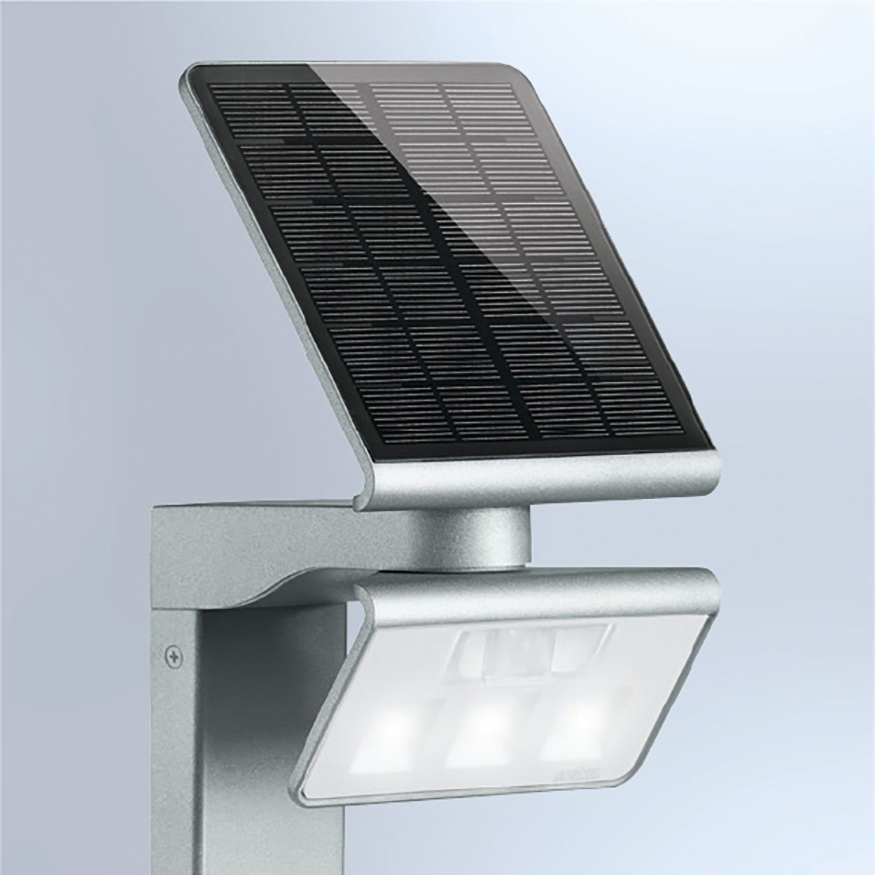 steinel LED Solarleuchte XSolar GL-S, LED fest integriert, warmweiß, höhenverstellbar, 150 lm, 140° Bewegungsmelder, 5m Reichweite