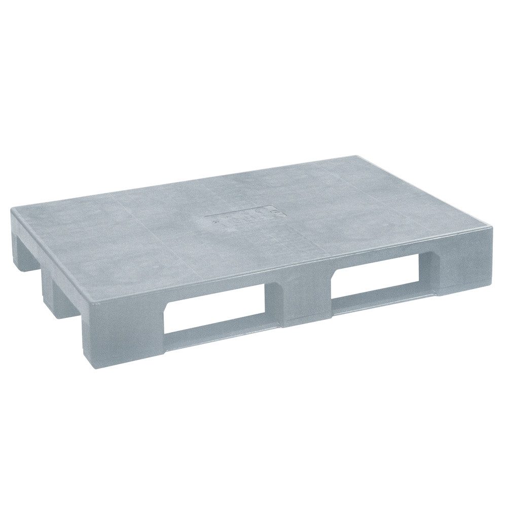 BRB-Lagertechnik Dekopalette Kunststoffpalette im Euromaß mit 3 Kufen, LxBxH 1200x800x150 mm, Geschlossene Deckfläche