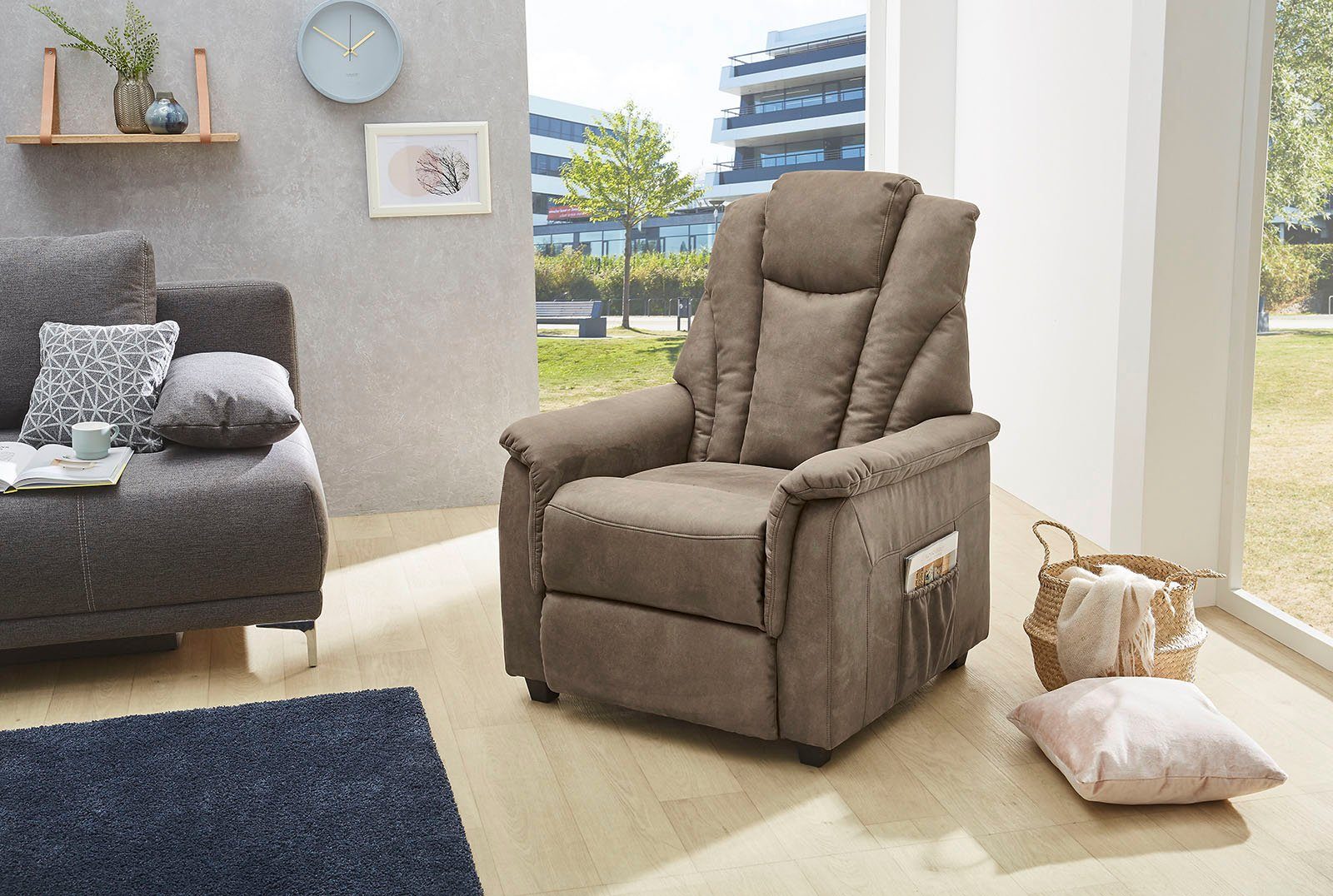 Jockenhöfer Gruppe TV-Sessel Frankfurt, B: 86 cm, Sitzhöhe: 48 cm, mit Relax- & Liegefunktion, Taschenfederkern-Polsterung – Bild 4 von 5