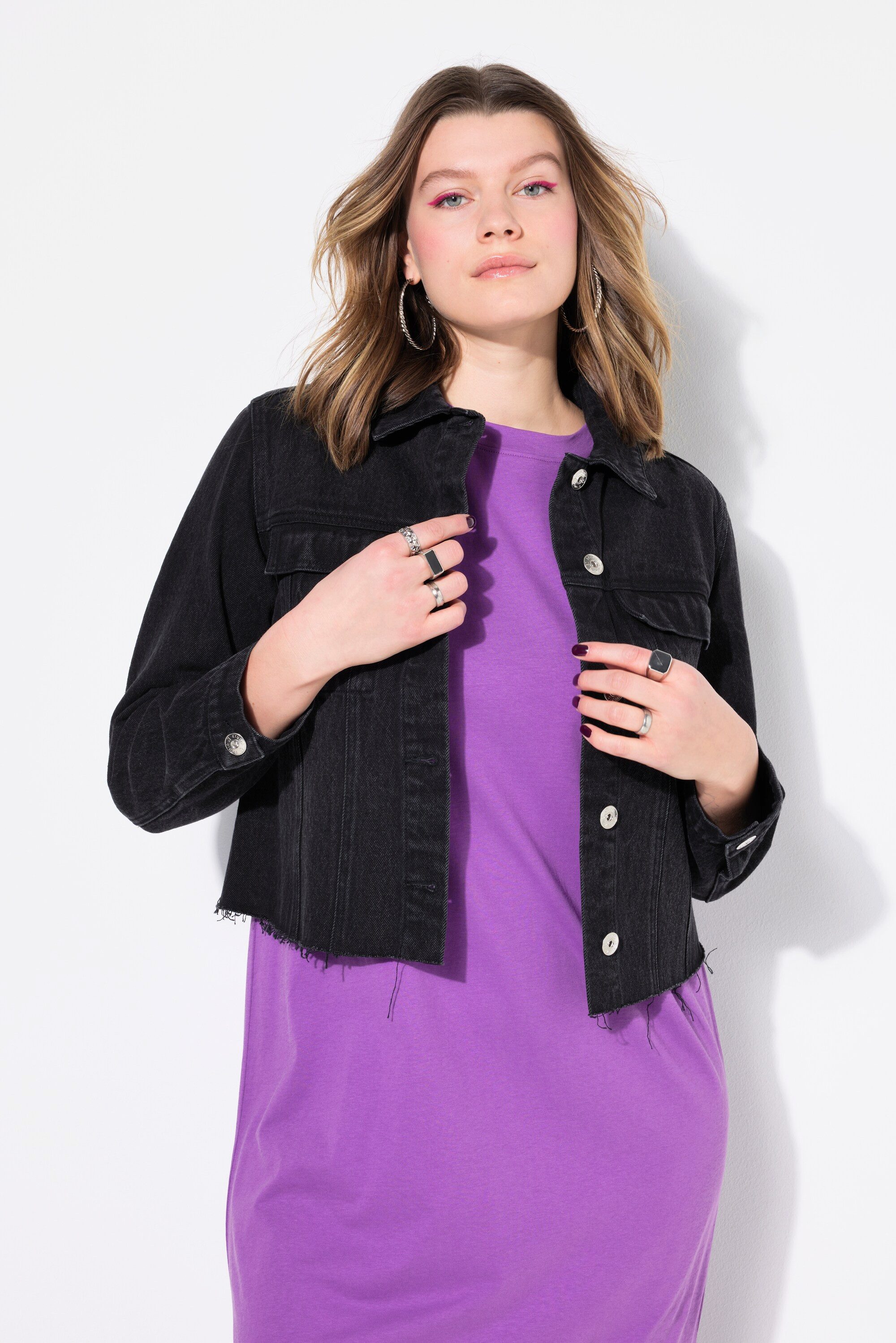 Studio Untold Jeansjacke Jeansjacke cropped cutted günstig online kaufen