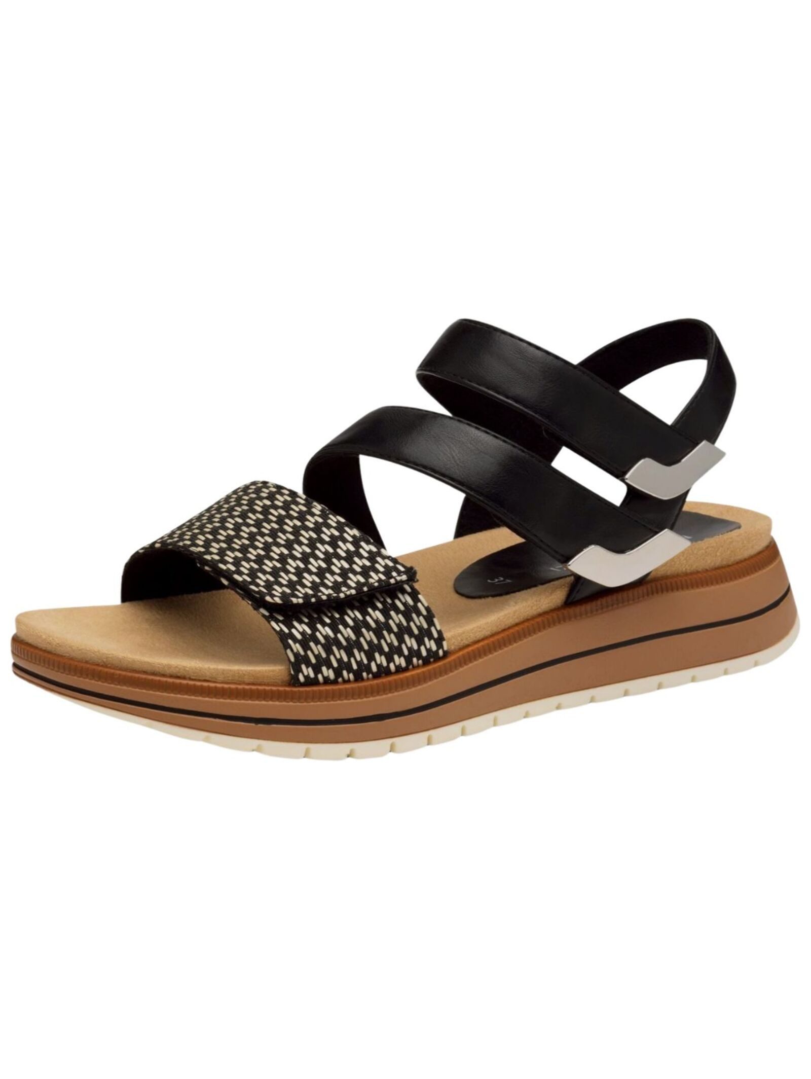 MARCO TOZZI Sandalen Lederimitat/Textil Riemchensandalette günstig online kaufen