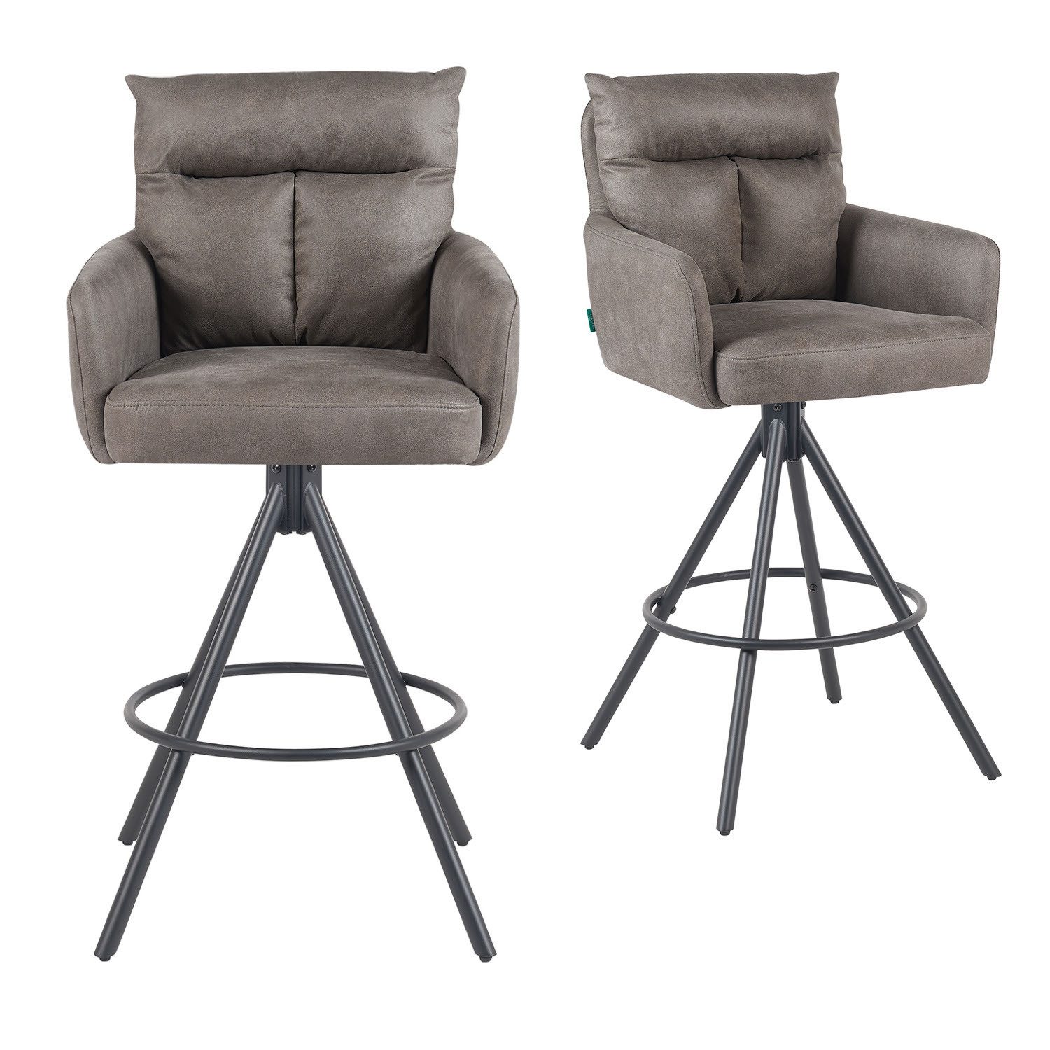 DUBI Möbel Barhocker Leo 2er-Set, Chrom, 360° drehbar, höhenverstellbar im günstig online kaufen