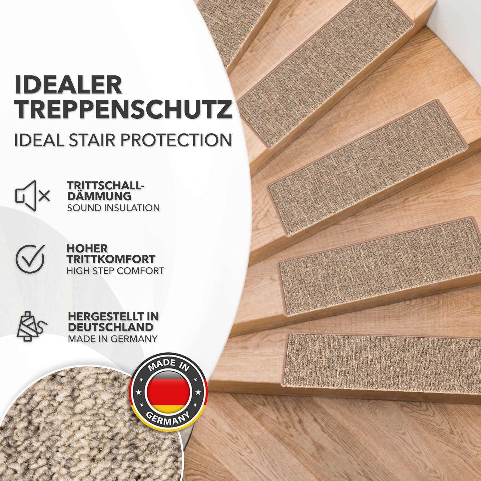 Karat Stufenmatte Alto – strapazierfähiges Treppenschutz‑Set, mit Klebestre günstig online kaufen