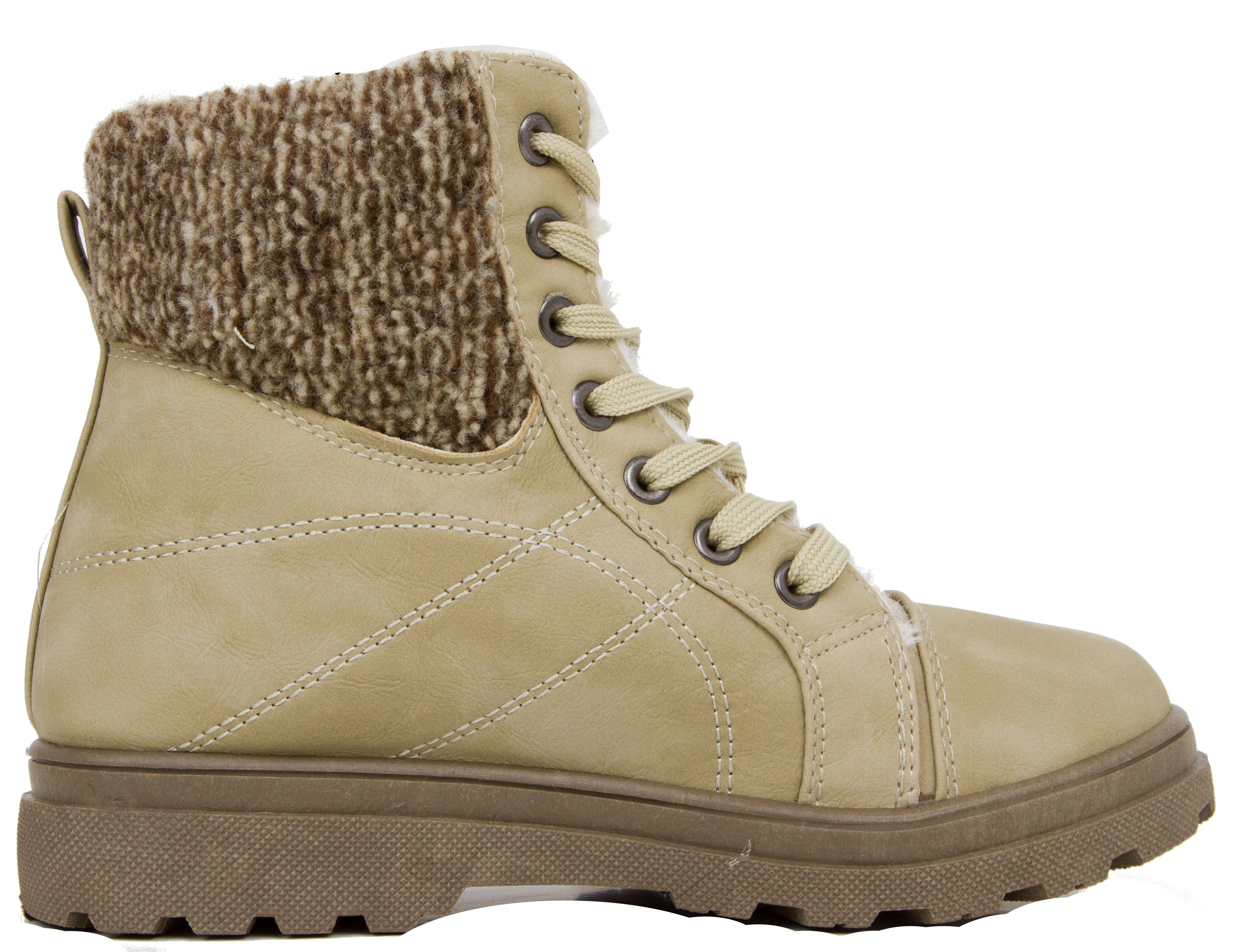 AvaMia Damen Winter Schuhe Boots Winterstiefeletten Damenstiefel Winterstiefelette Winterstiefel Fellstiefel warm Fell« Winterstiefelette