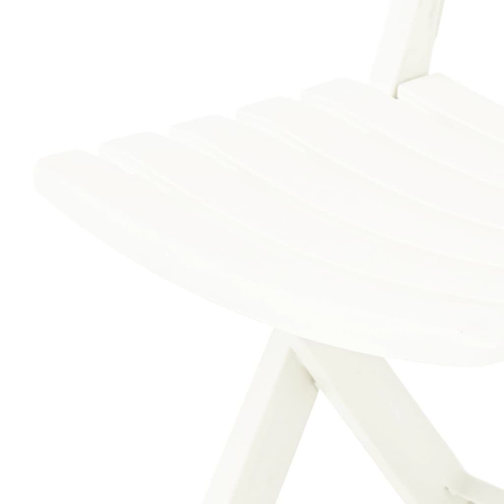 furnicato Weiß Stk. 2 Kunststoff Klappbare Gartenstühle Gartenstuhl