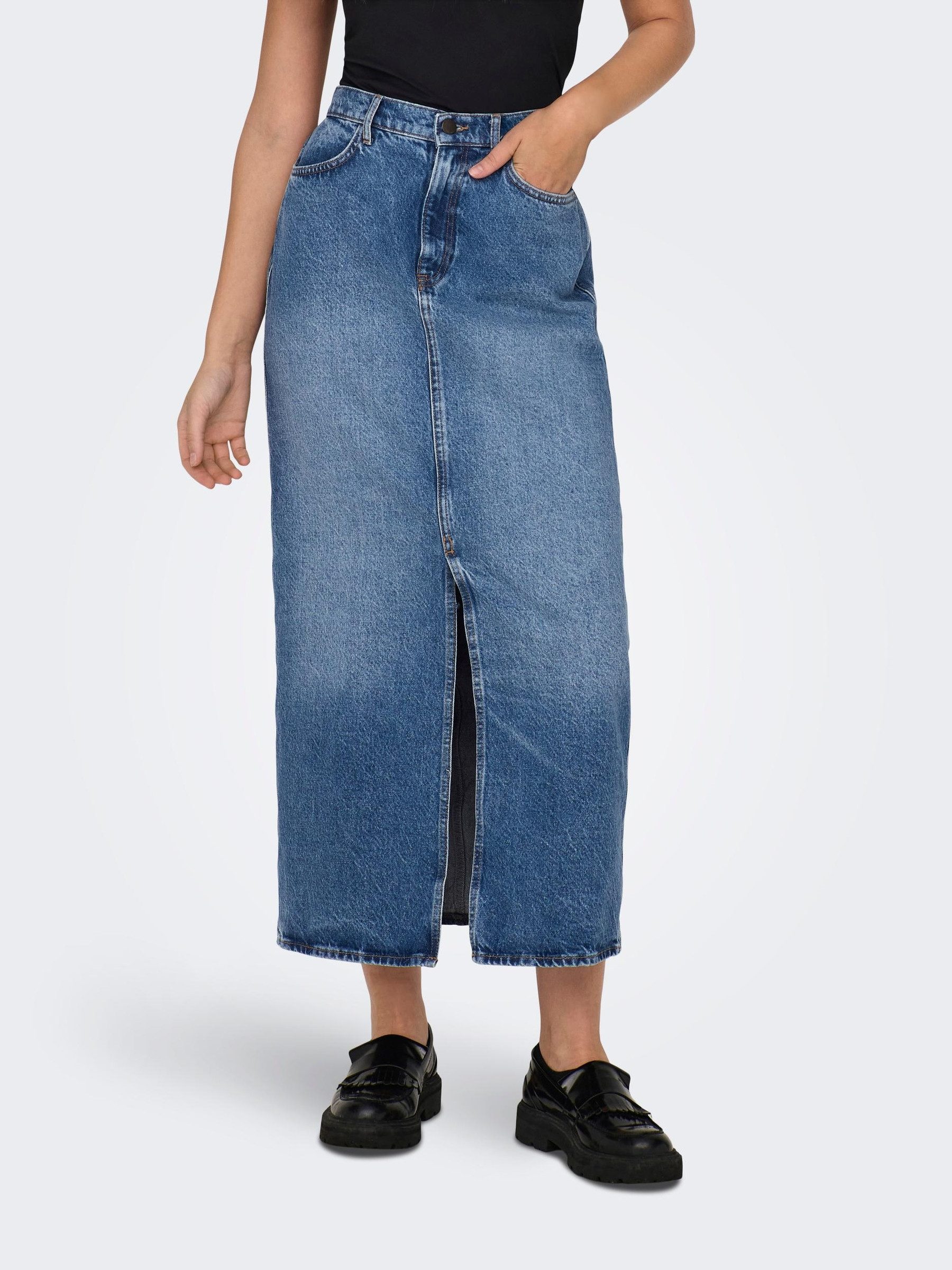 ONLY Sommerrock Maxi Jeans mit Schlitz günstig online kaufen