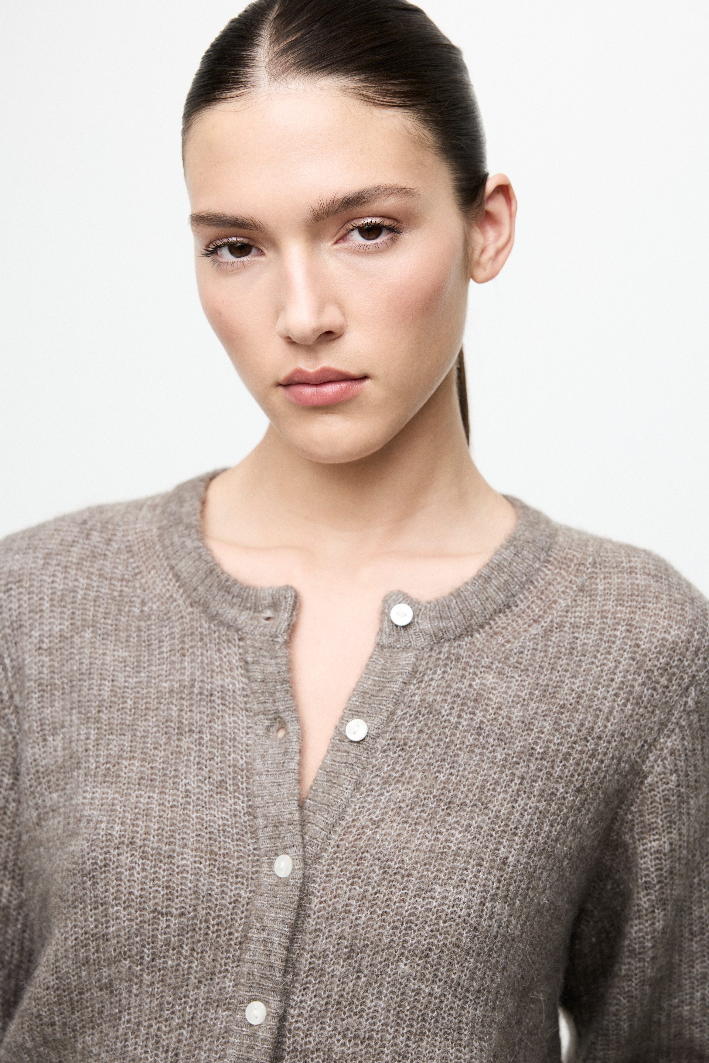 Vila Strickjacke VILORY O-NECK L/S KNIT CARDIGAN-NOOS Materialmix, regular fit
