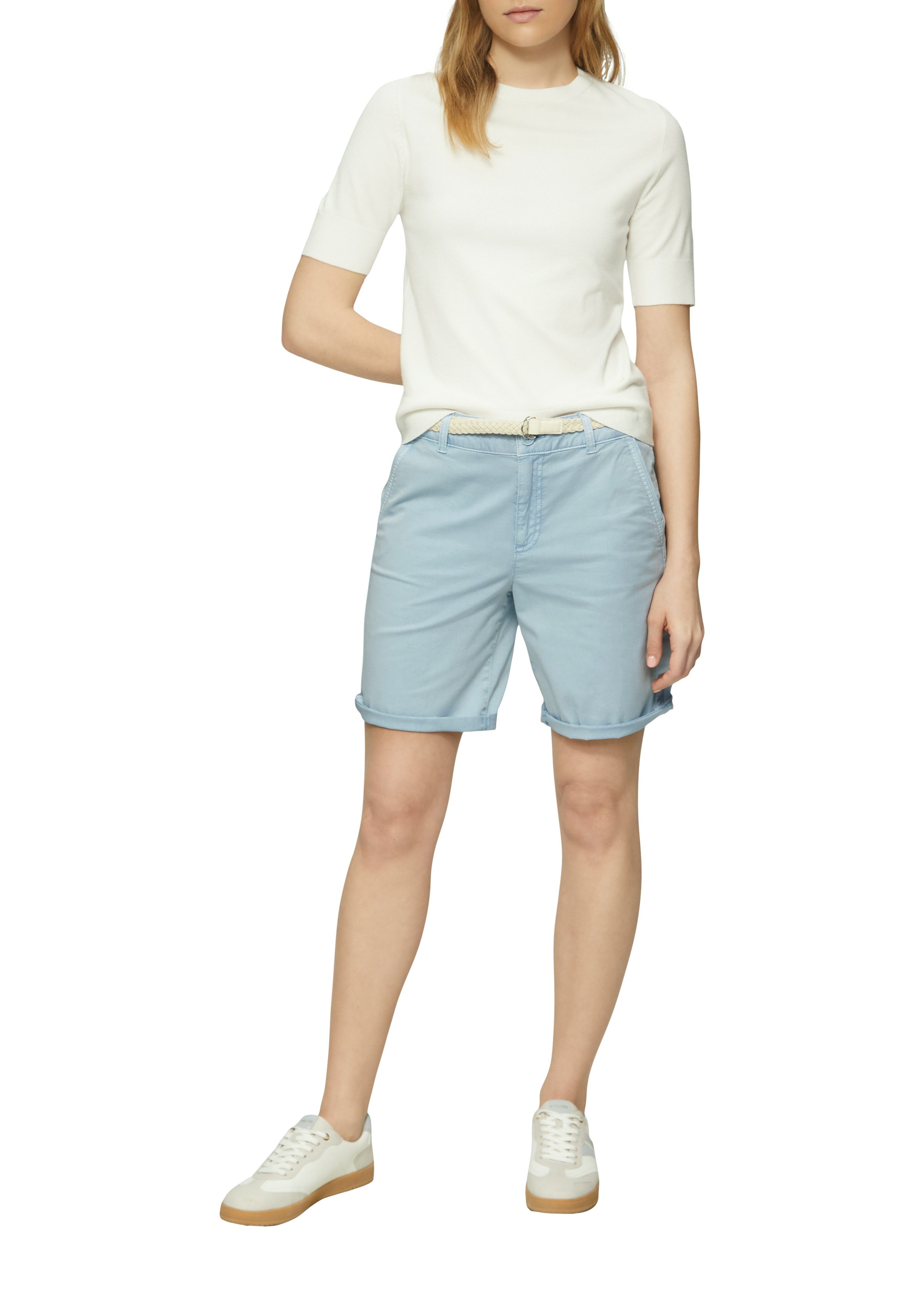 s.Oliver Chinoshorts Sommerhose mit geflochtenem Gürtel günstig online kaufen